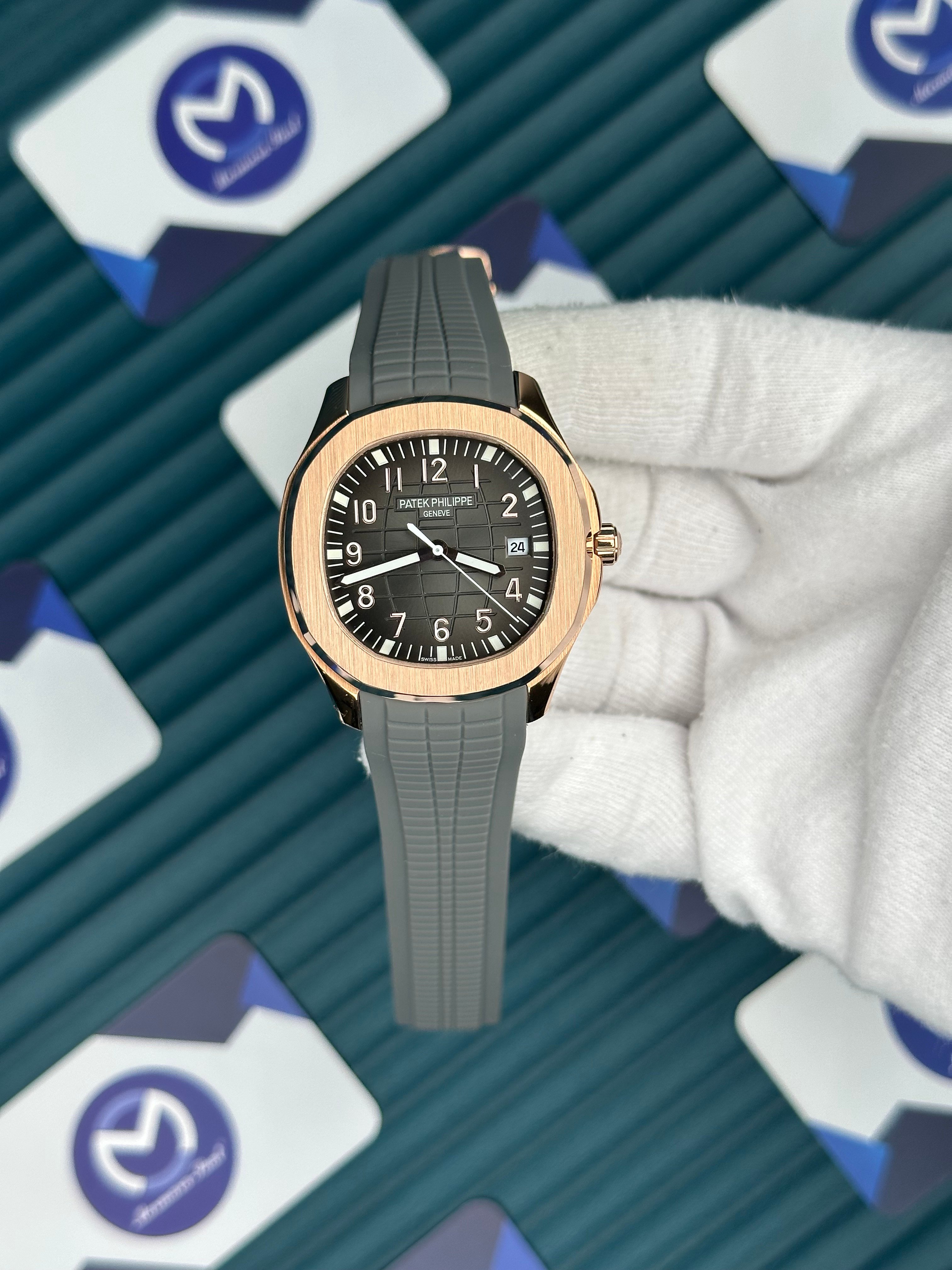 Patek Philipe Aquanaut Gri Kordon Gri Kadran Rose Kasa