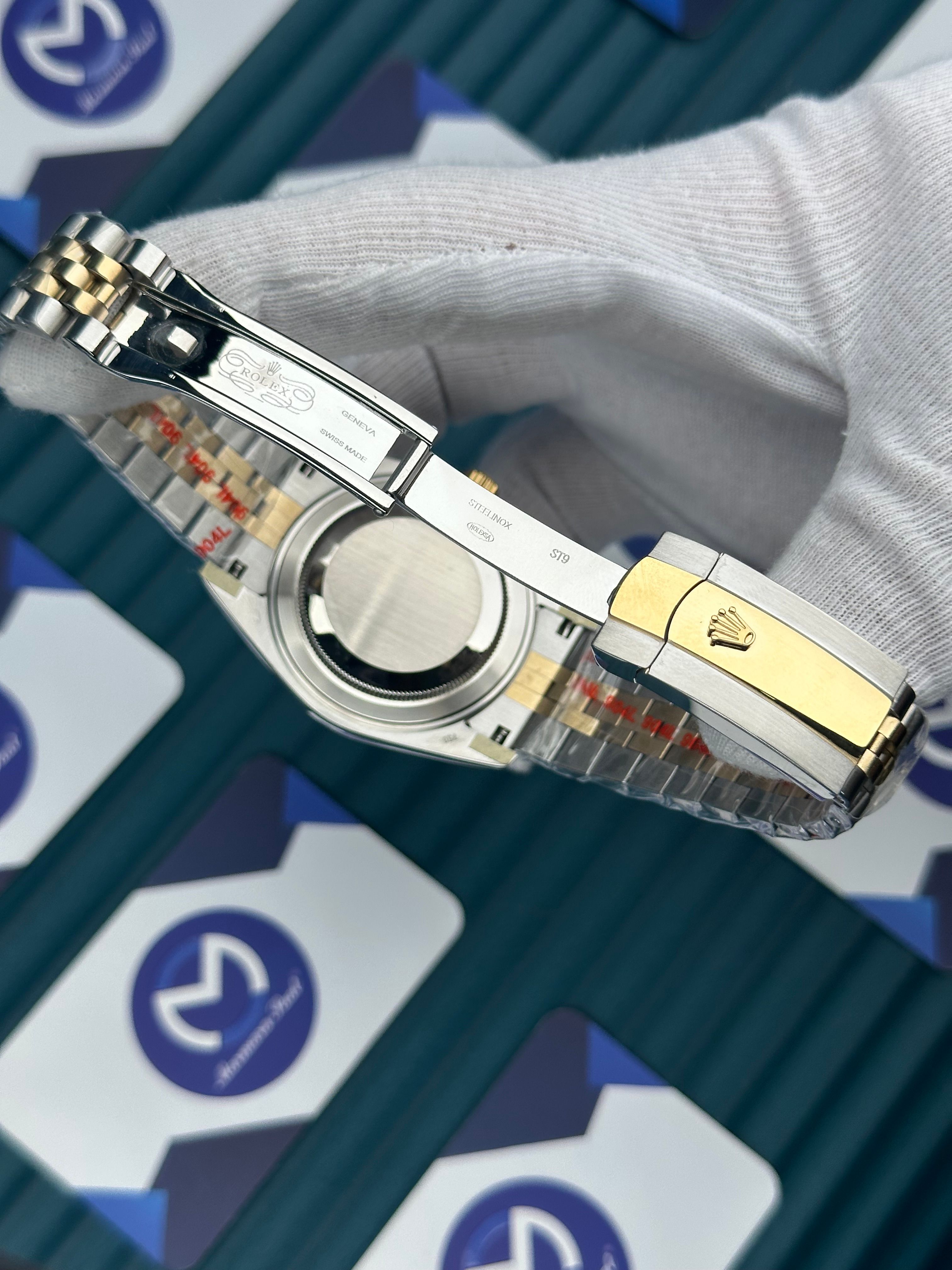 ROLEX DATEJUST BLUE DIAL DIAMOND INDEX GOLD-SILVER JUBILE