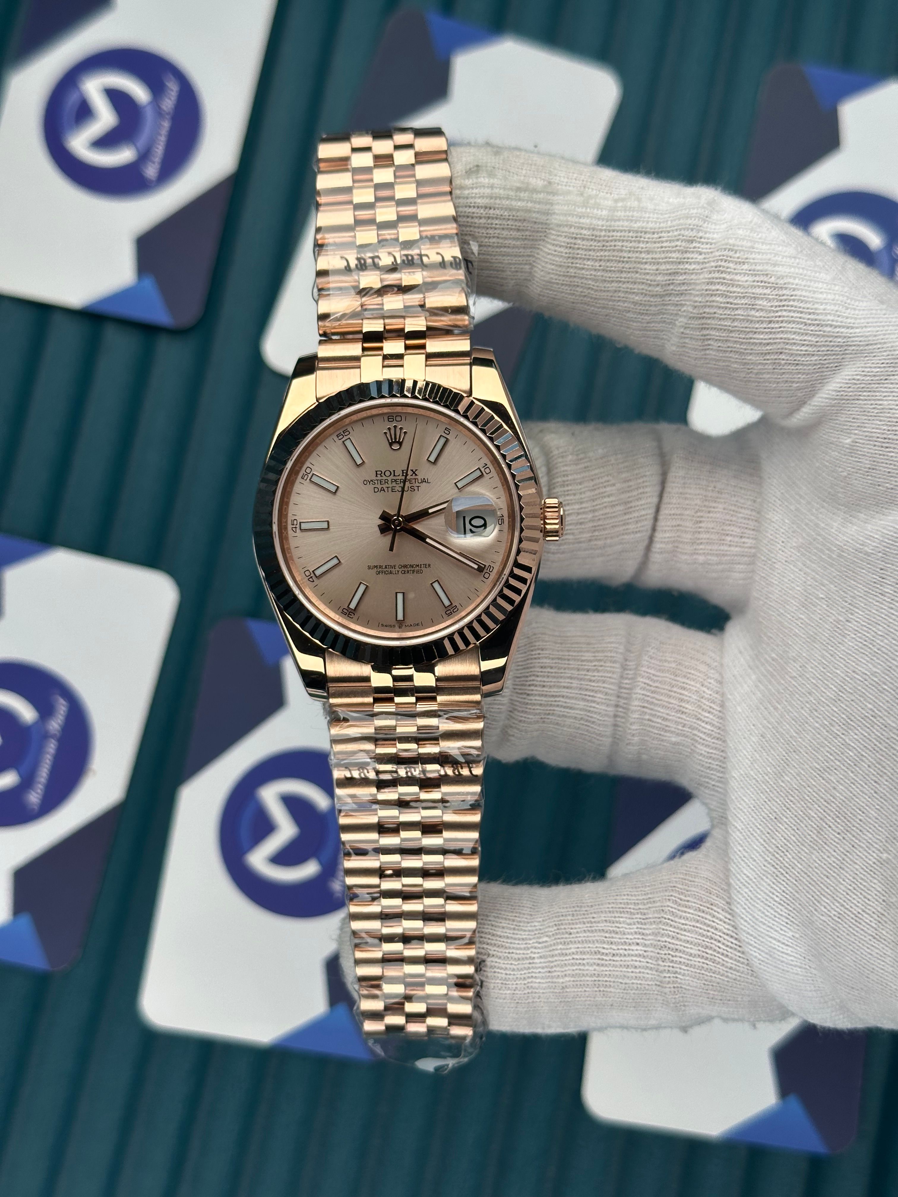 ROLEX DATEJUST ROSE DIAL ROSE JUBILE