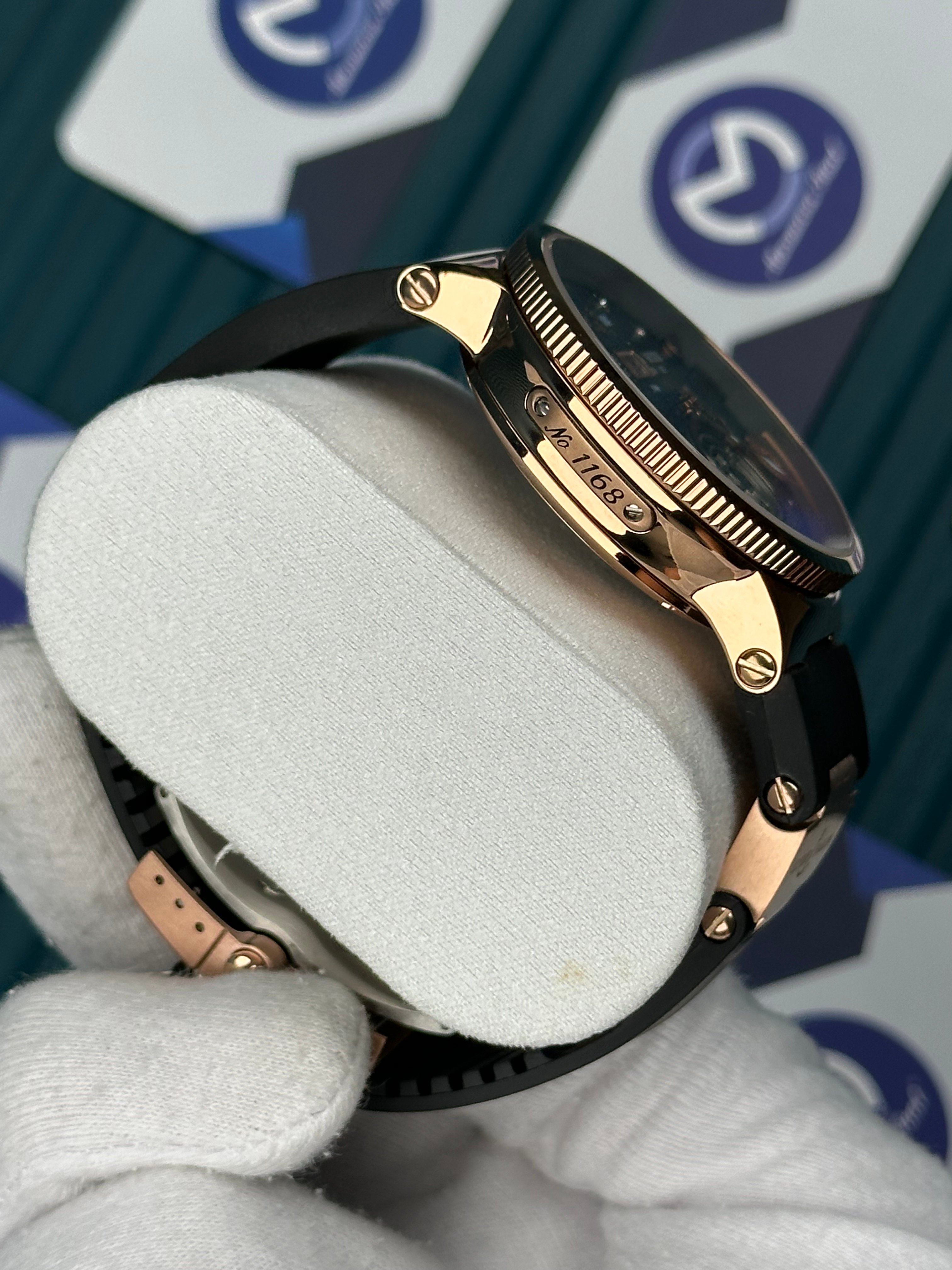 Ulysse Nardin Marine Rose Case Tourbillon Black Cord 