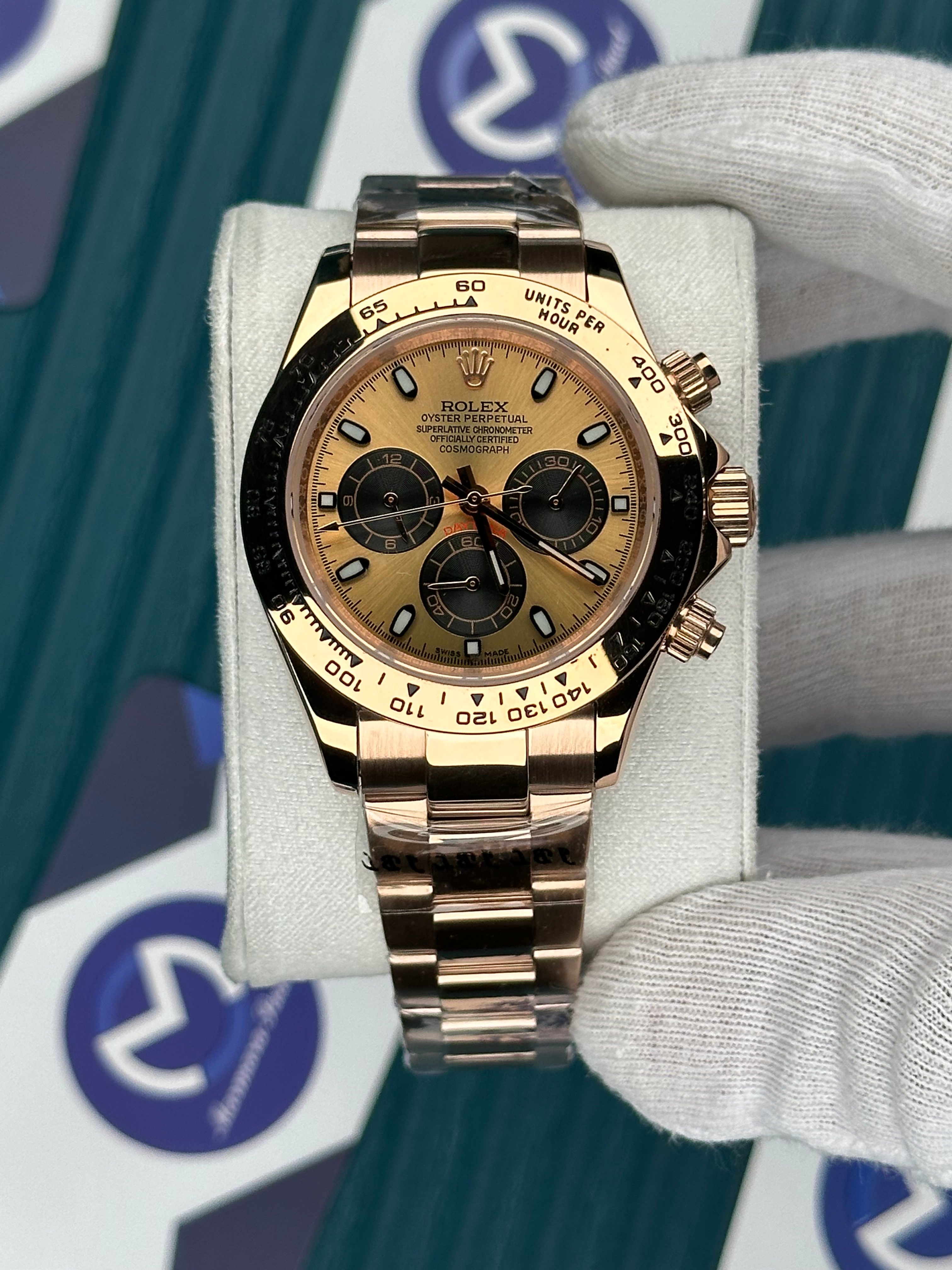 ROLEX DAYTONA CHAMPAGNE DIAL ROSE OYSTER