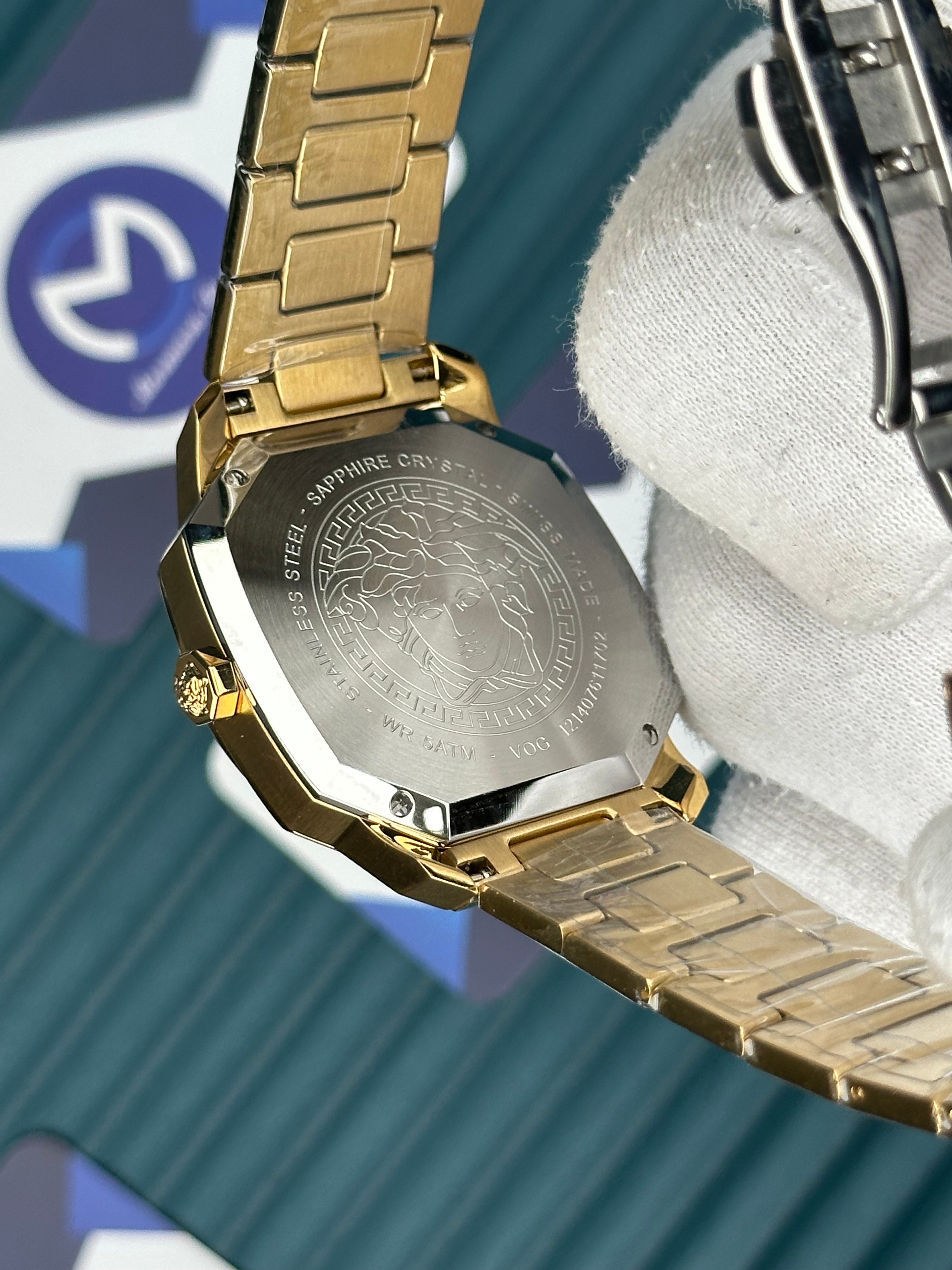 Versace Gold Yeni Nesil 3D Logolu Beyaz Kadran