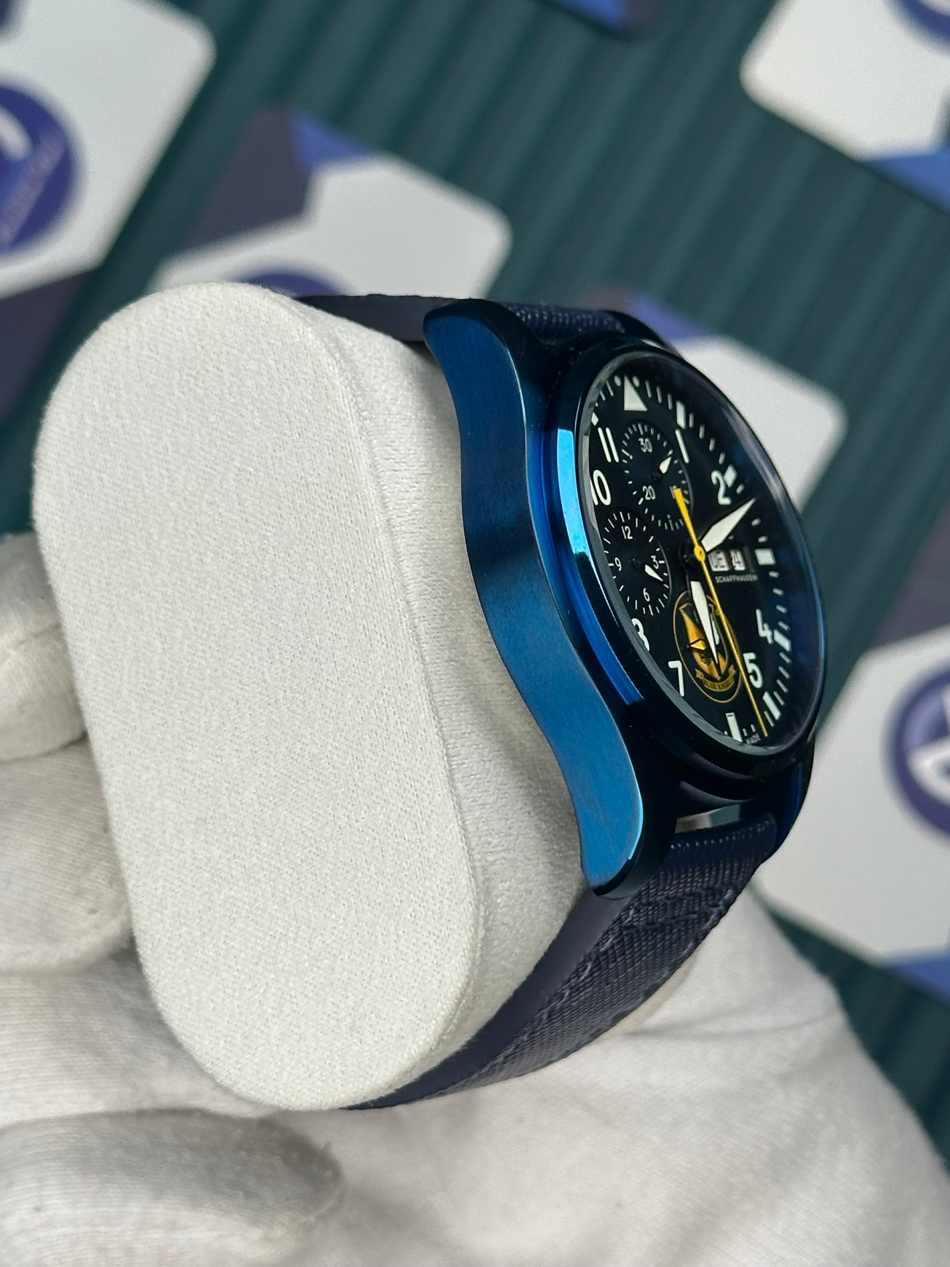 IWC EDITION LE PETTIT PRINCE BLUE CASE CHRONOGRAPH AUTOMATIC