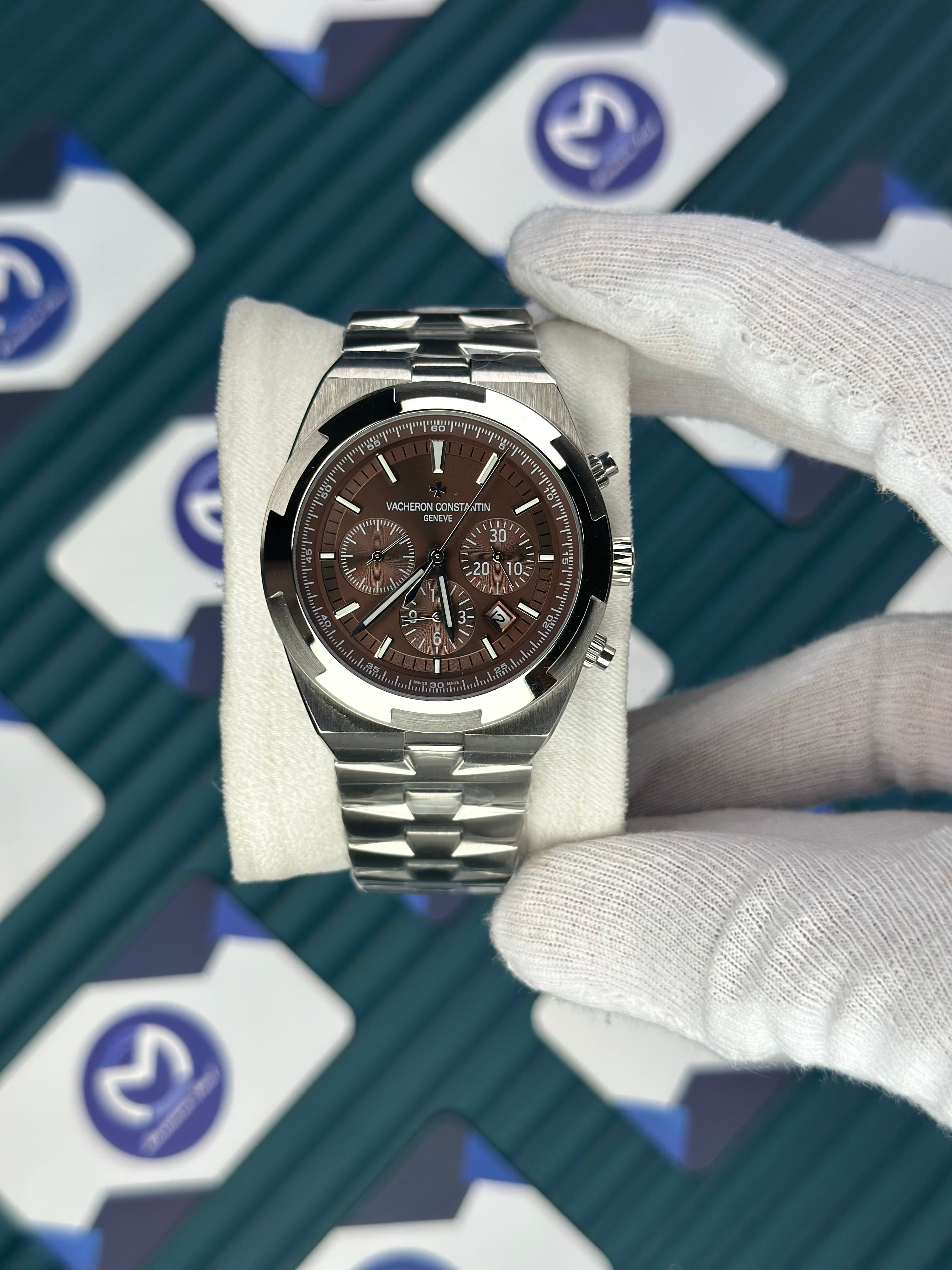 VACHERON CONSTANTIN BROWN OVERSEAS CHRONOGRAPH SILVER