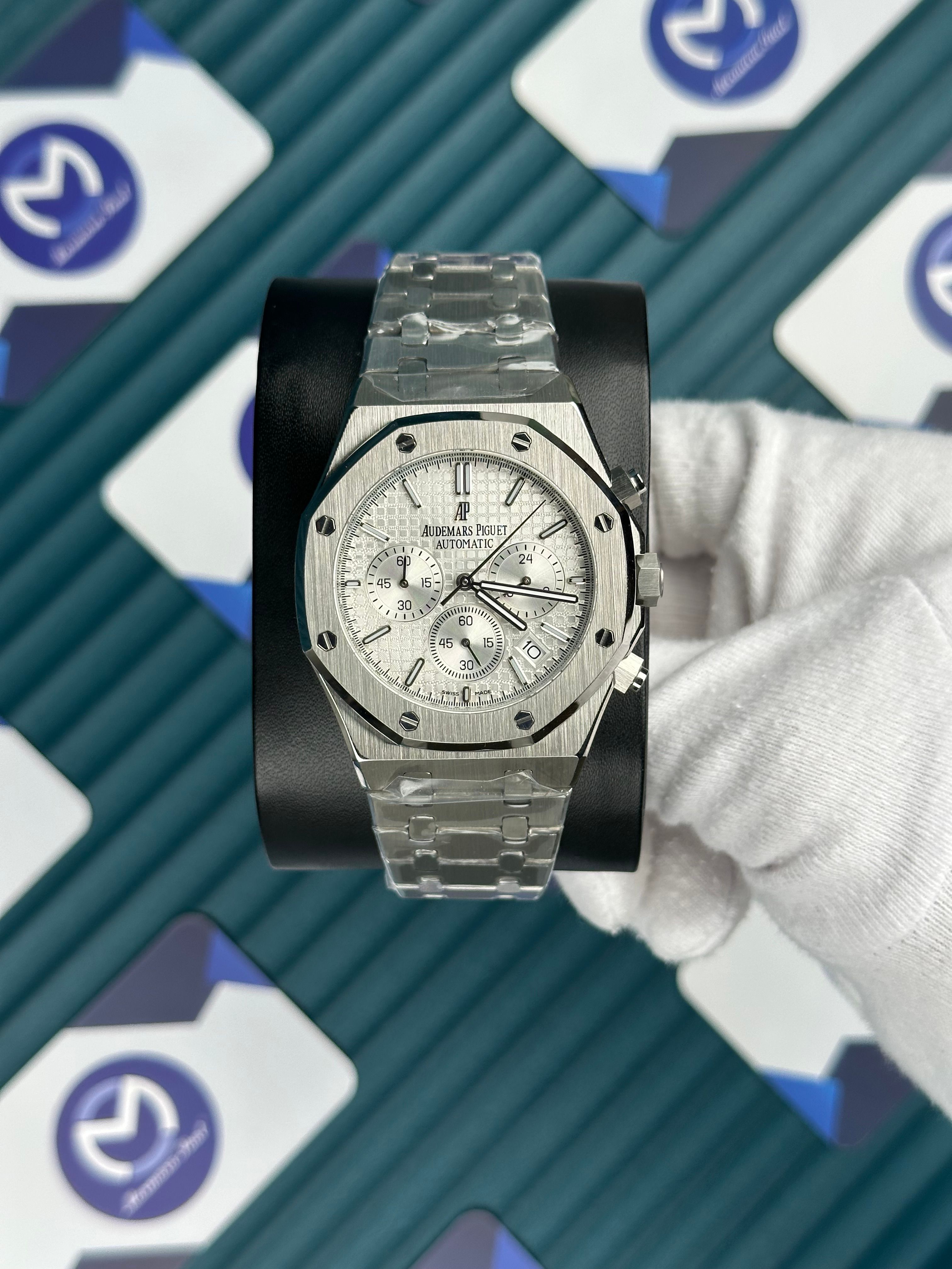 Audemars Piguet Royal Oak Gümüş Kordon Beyaz Kadran Chronograph