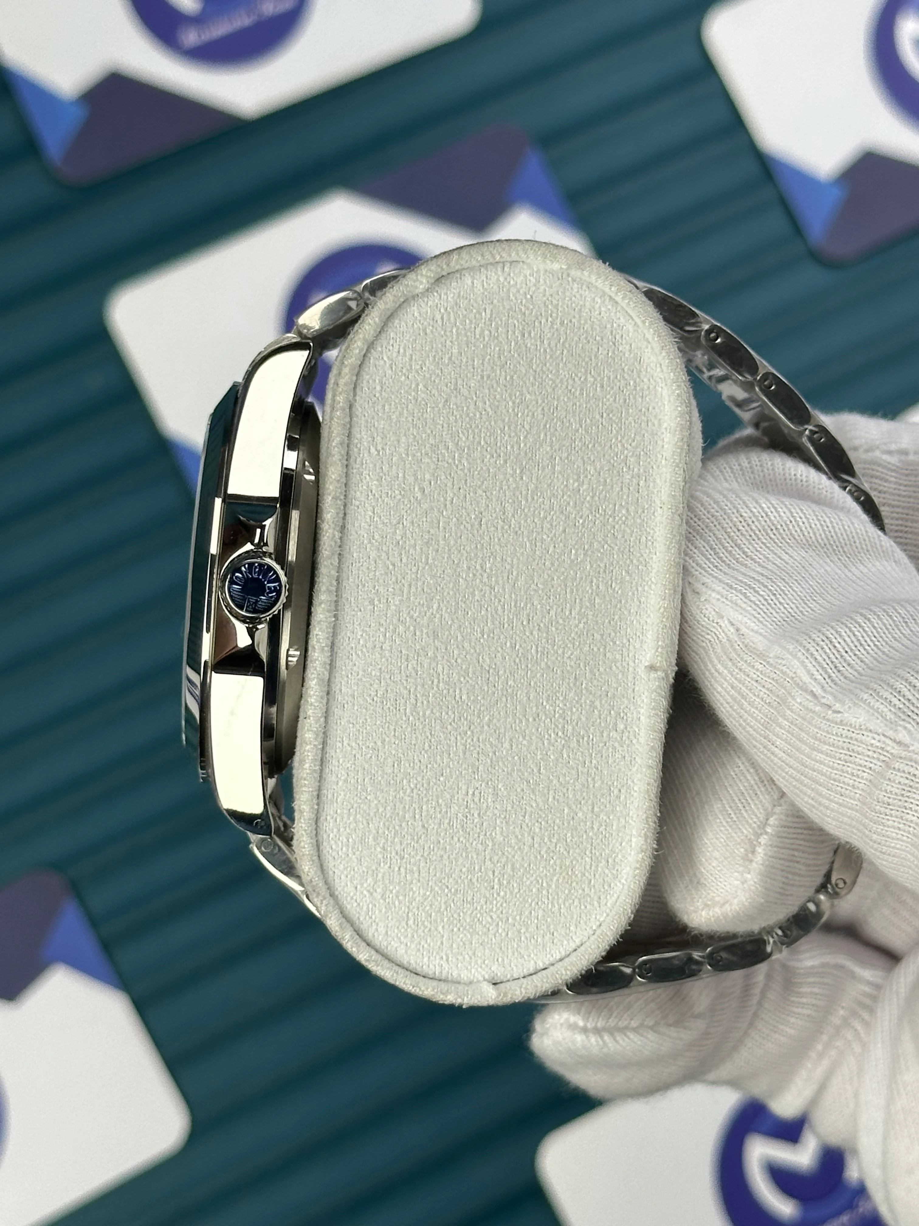 LONGINES CONQUEST AUTOMATIC BLUE DIAL SILVER 