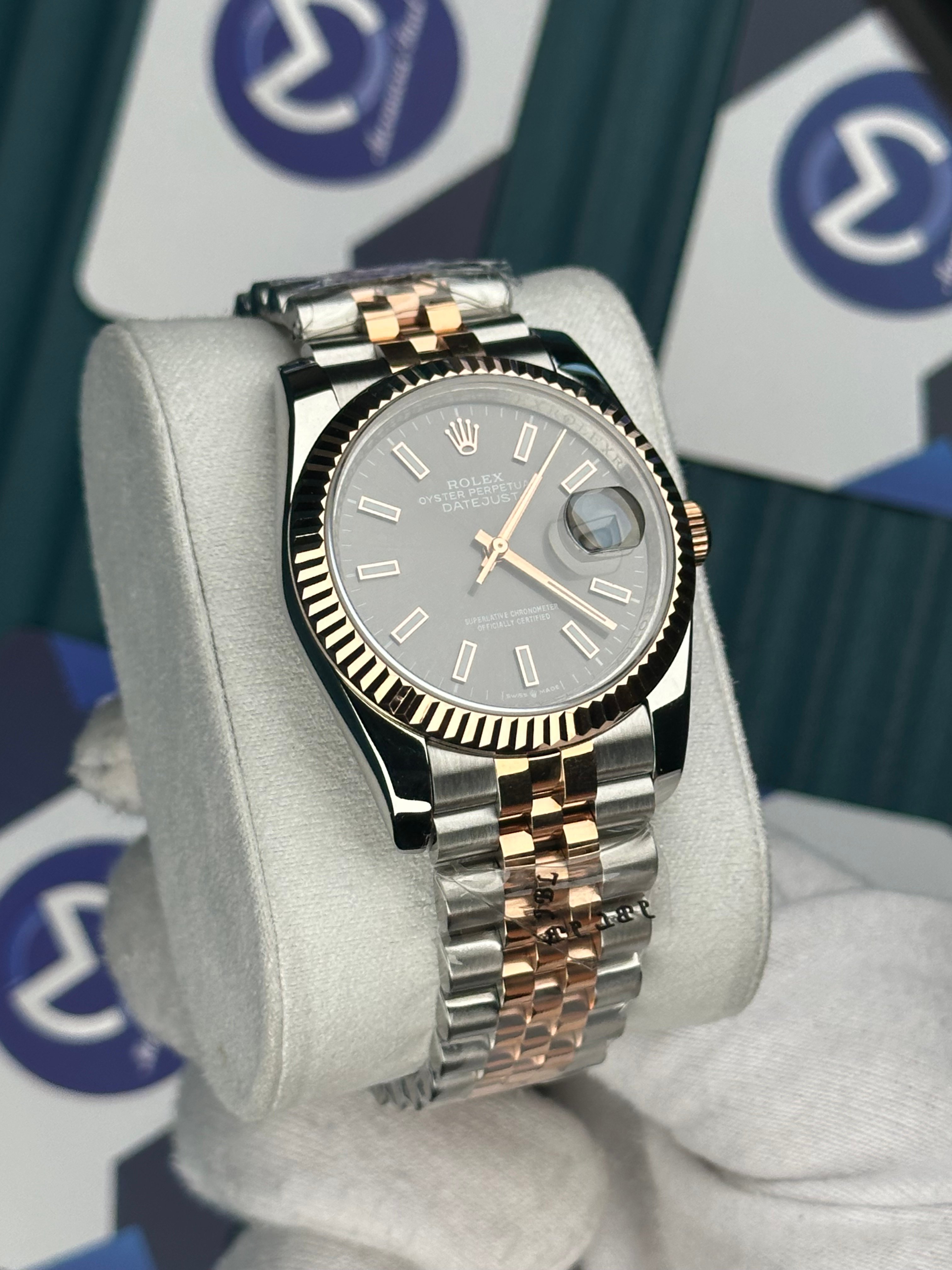 ROLEX 36 GRİ KADRAN ROSE-SILVER JUBILEE