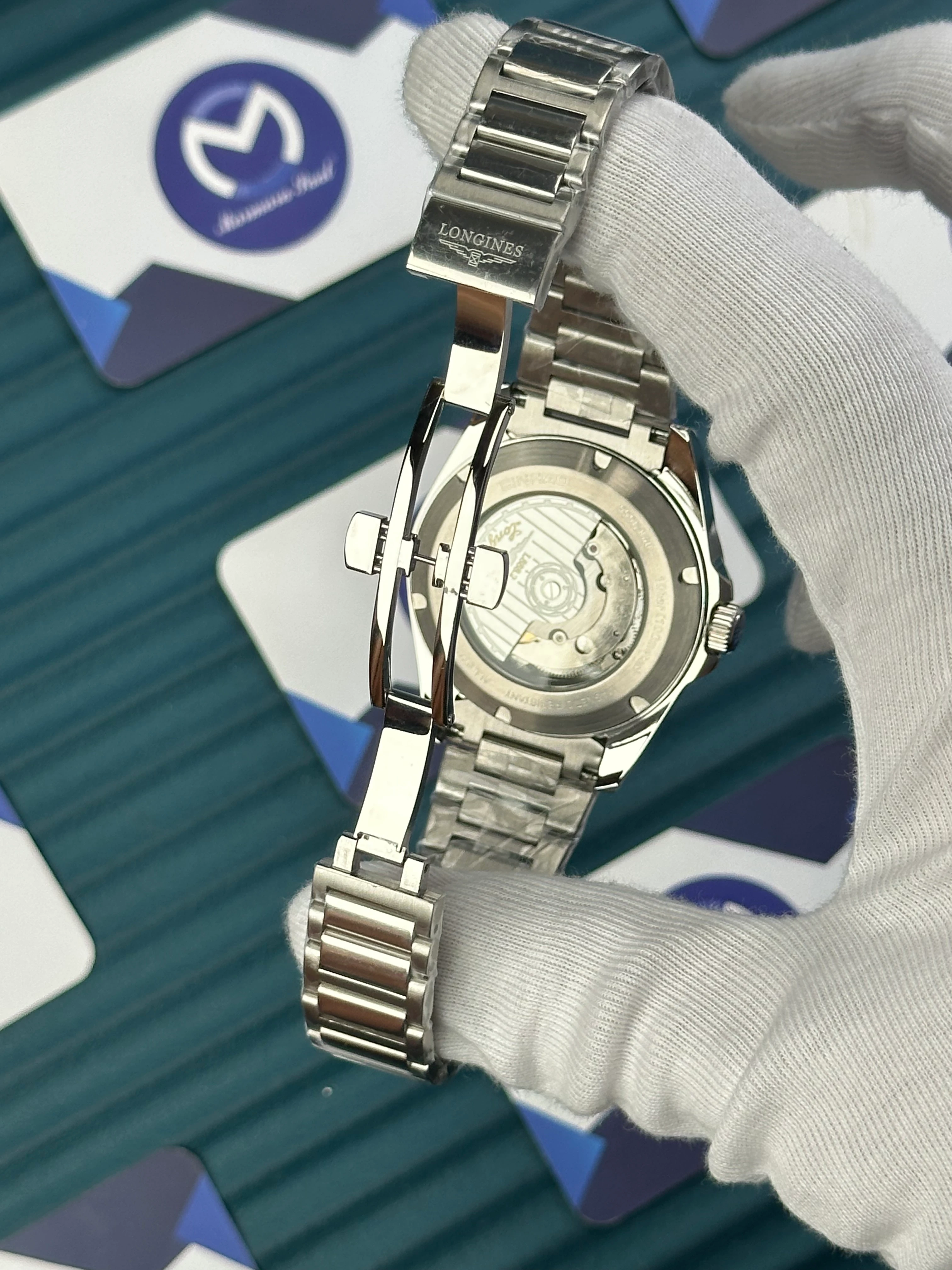 LONGINES CONQUEST AUTOMATIC GREEN DIAL SILVER 