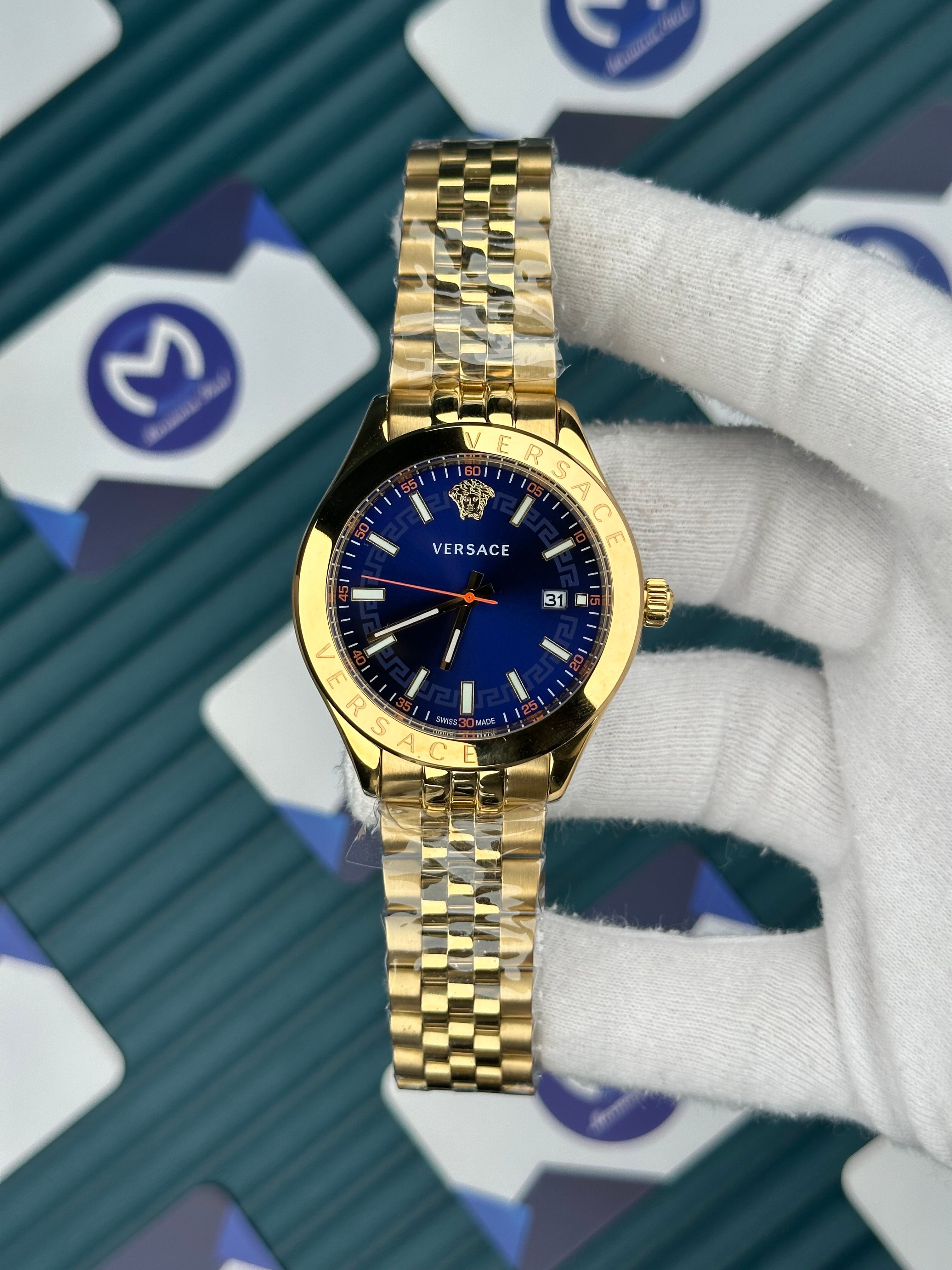 Versace Gold Jübile Mavi Kadran