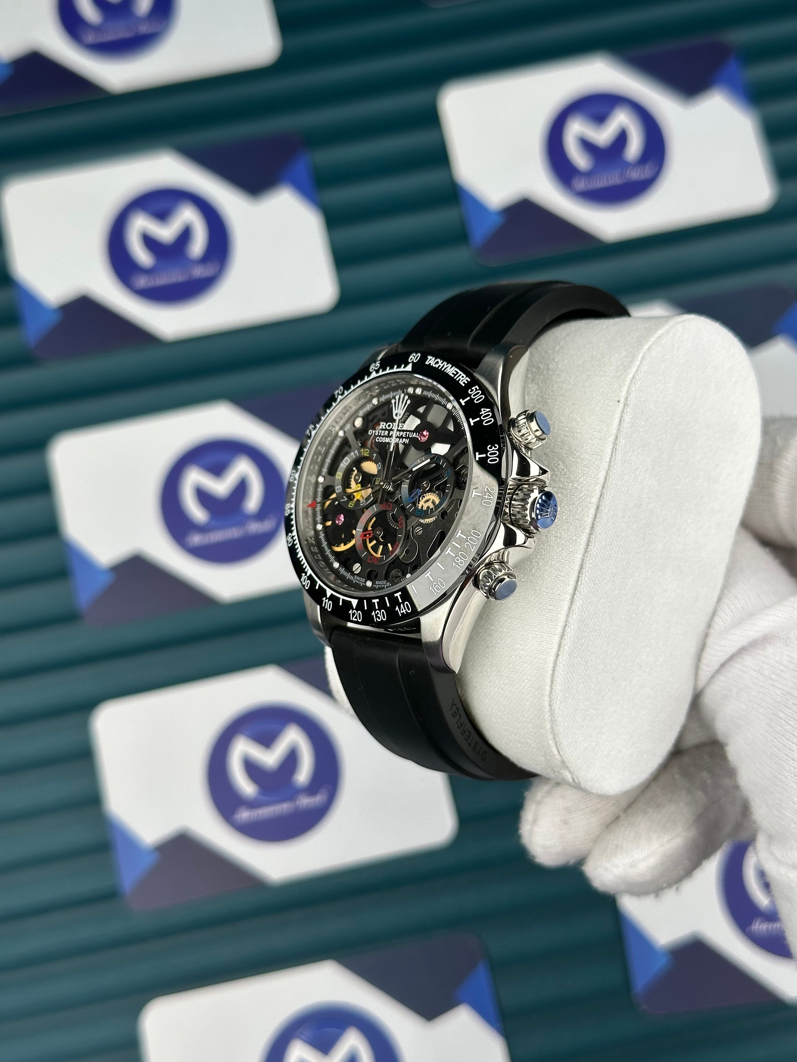 Rolex Daytona Juan Pablo Montoya Black Silver Rubber Oysterflex