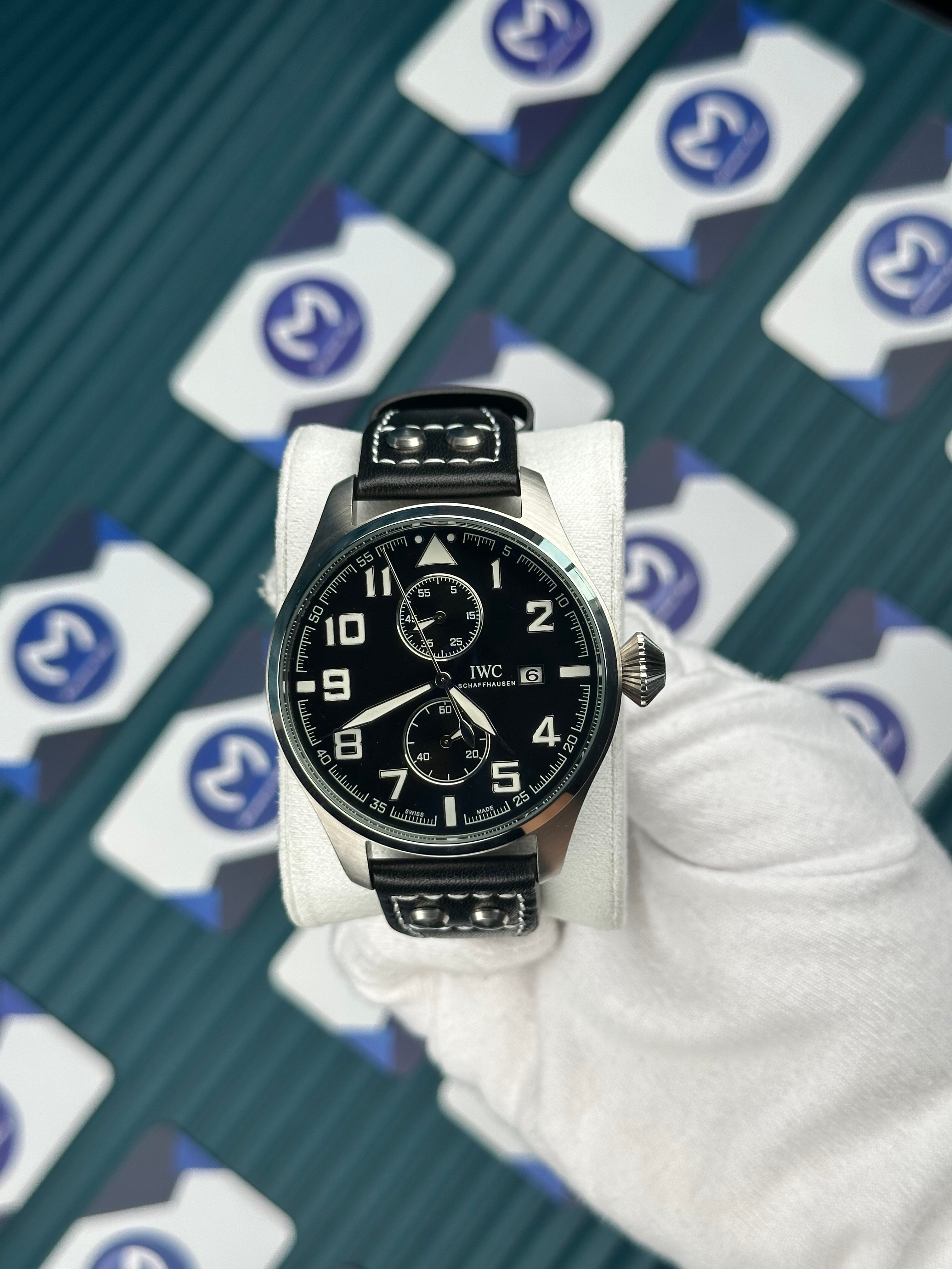 IWC BIG PILOT SILVER CASE BLACK CORD