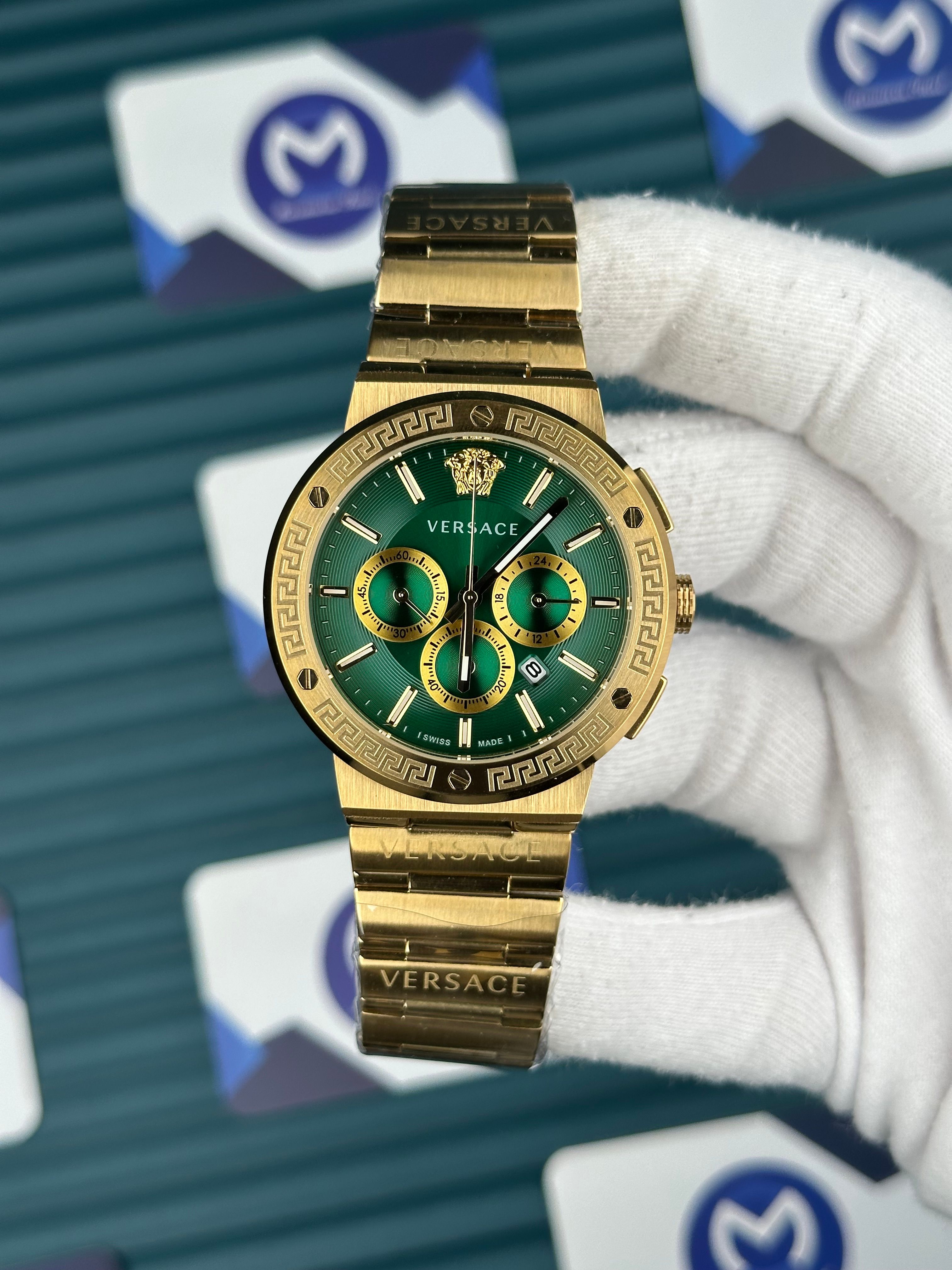 Versace Gold Üç Fonksiyon Yeşil Kadran