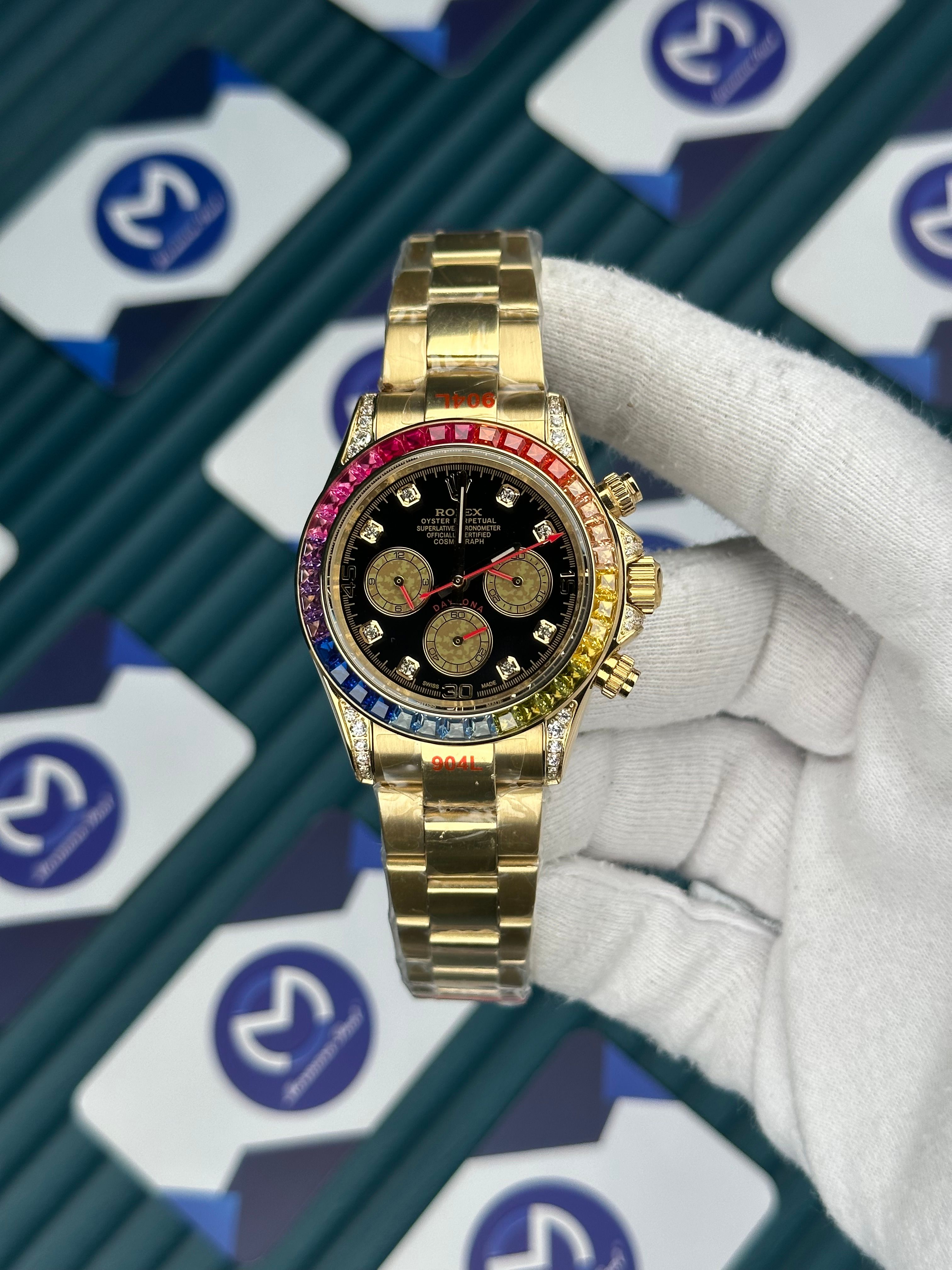 Rolex Daytona Gold Rainbow Taşlı İndeks