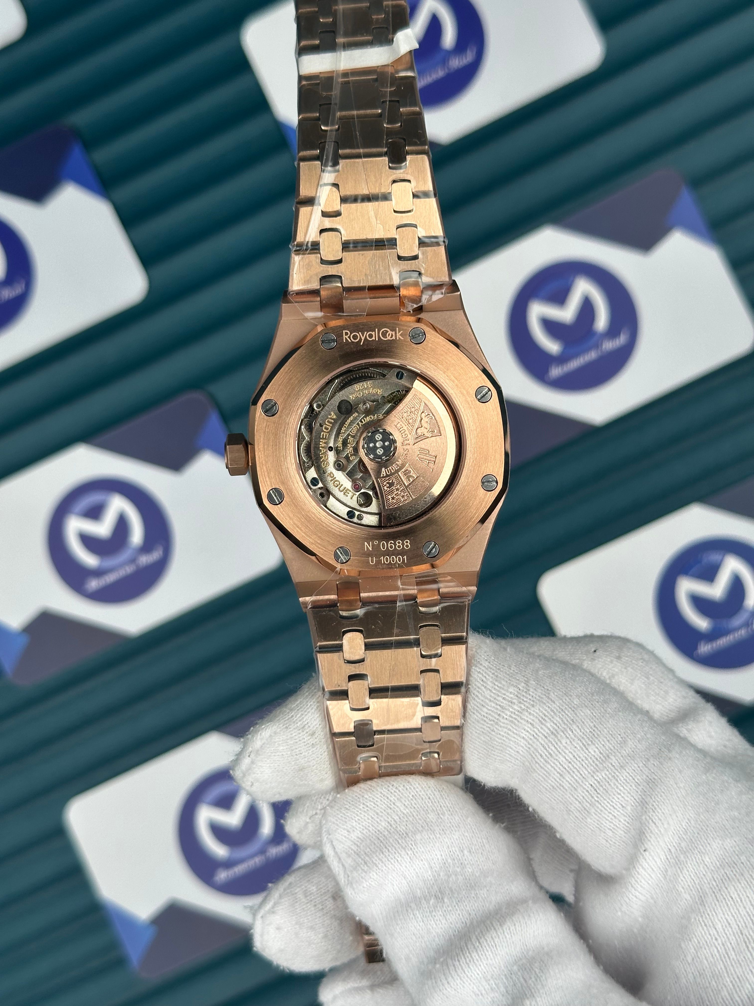 Audemars Piguet Rose Gold Kordon Mavi Kadran Automatic