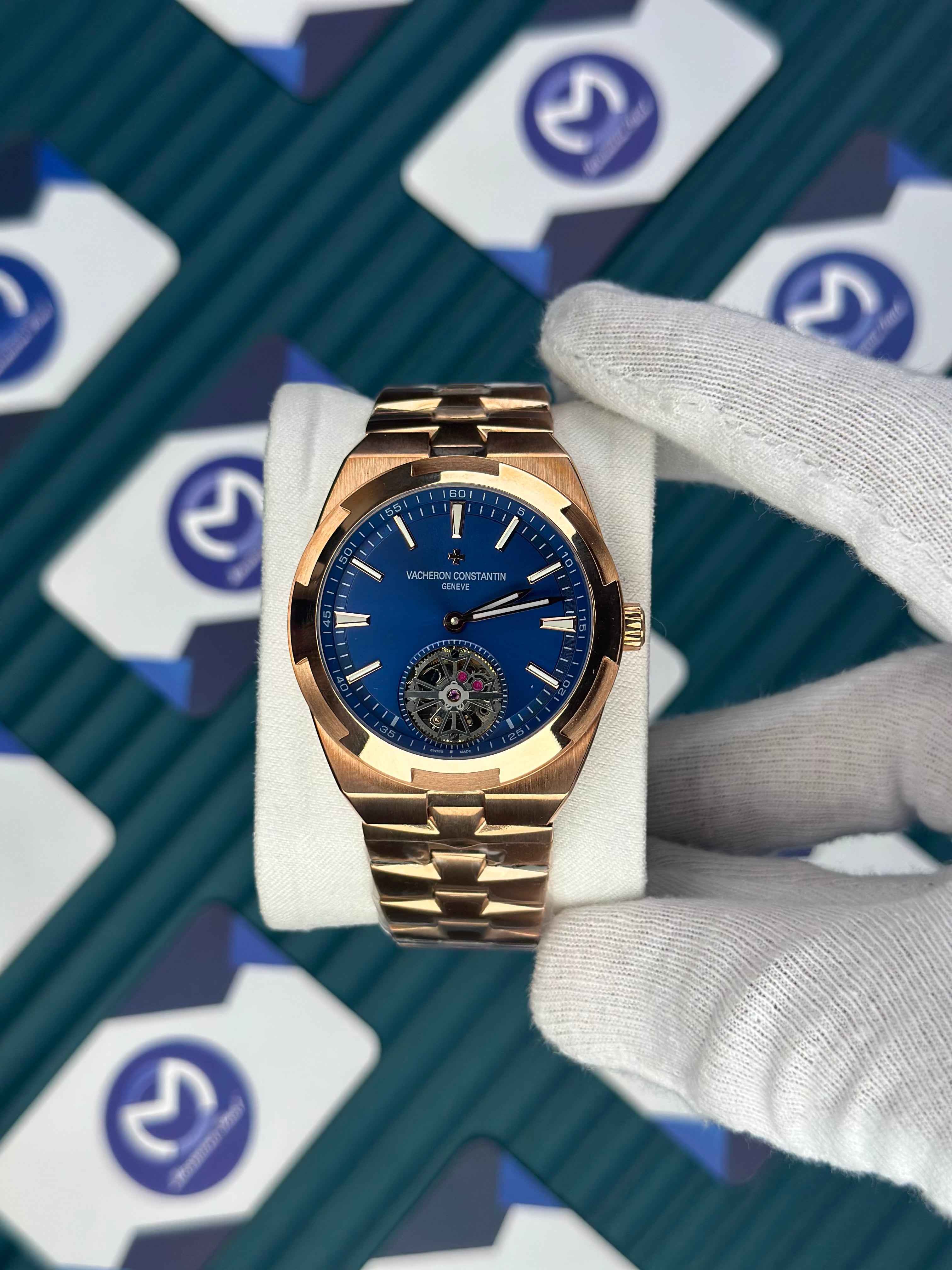 VACHERON CONSTANTIN BLUE OVERSEAS TOURBILLON ROSE