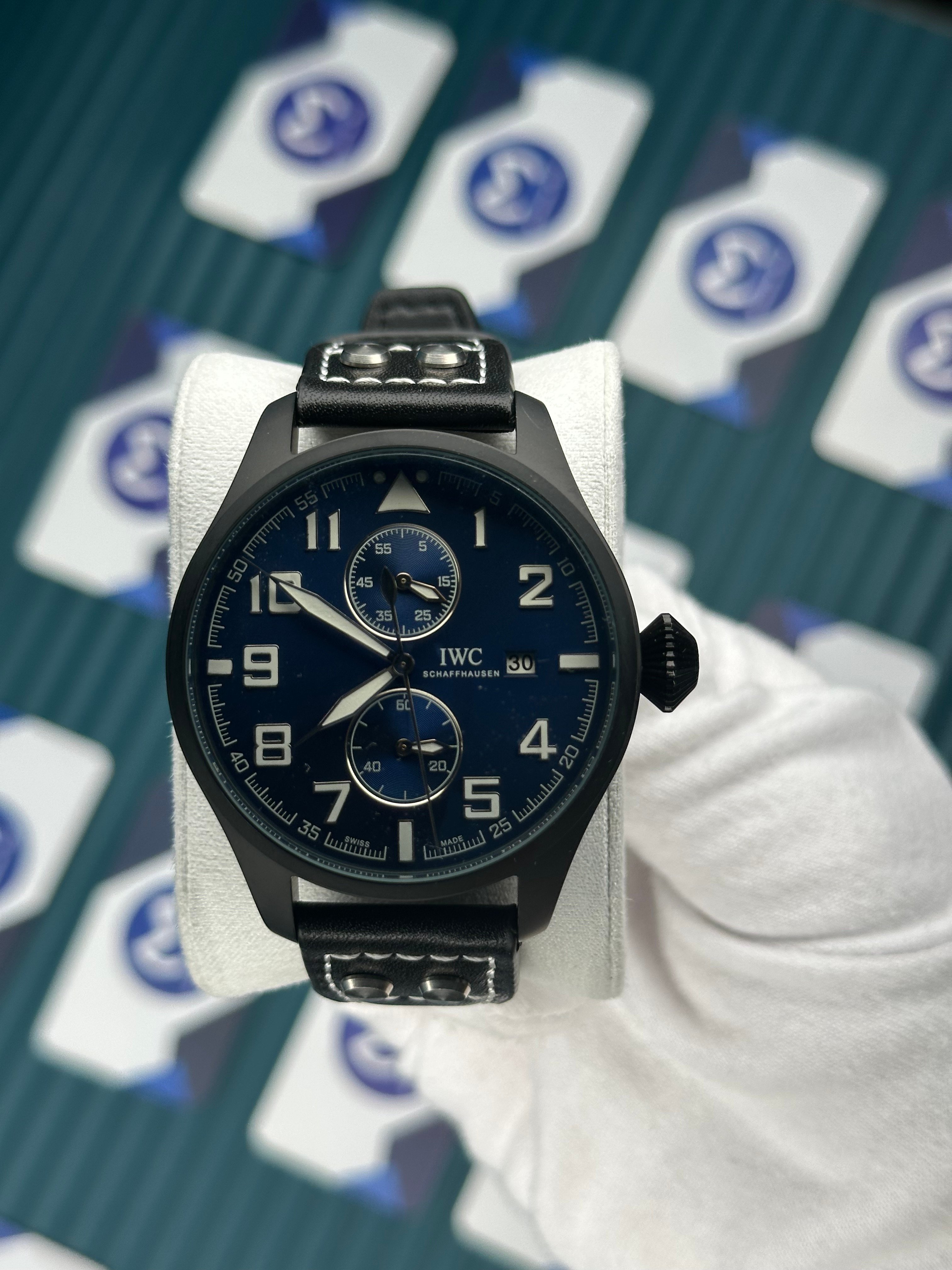 IWC Big Pilot Black Blue Chronograph Automatic