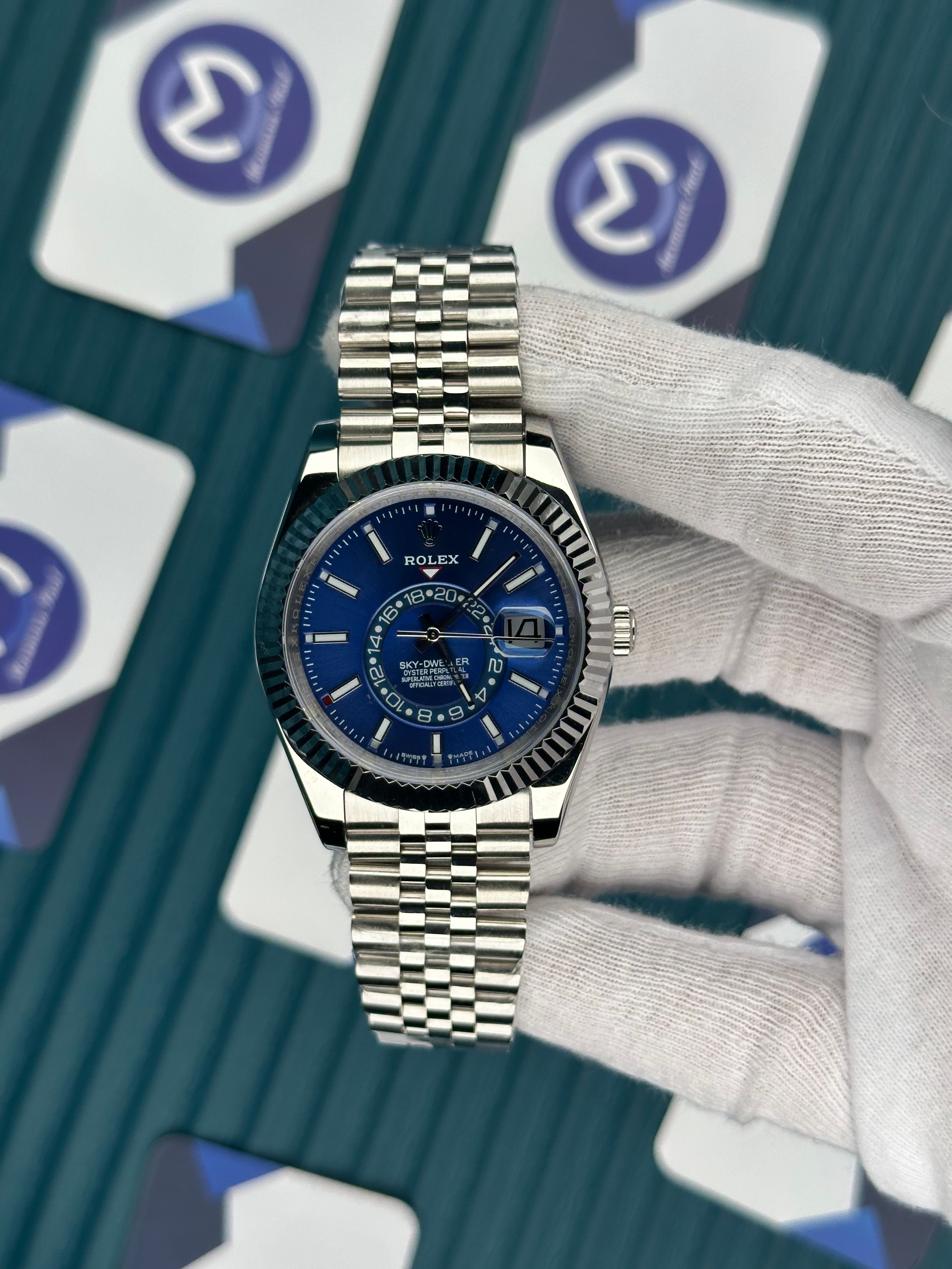 ROLEX SKY-DWELLER BLUE DIAL SILVER JUBILE