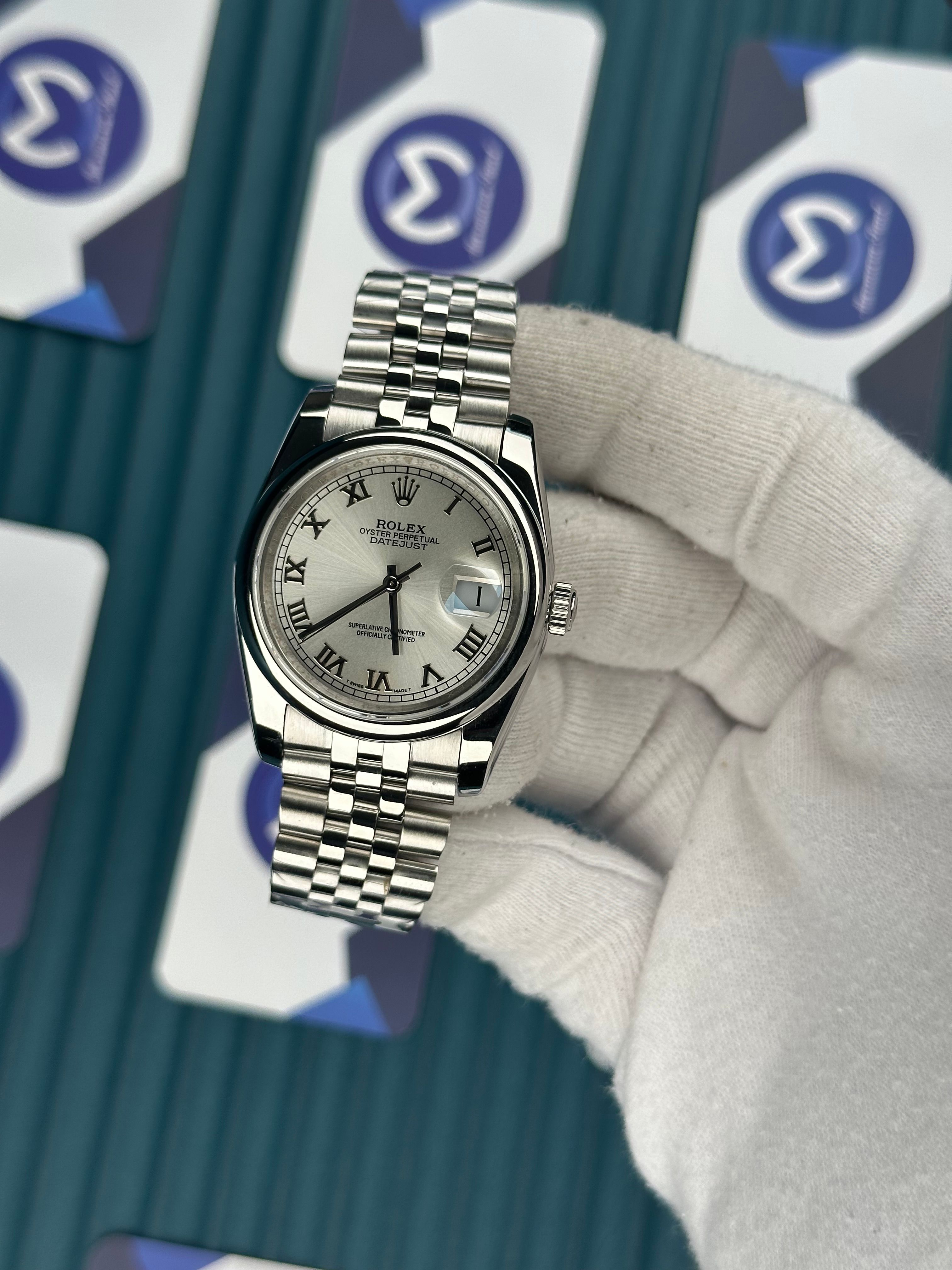 ROLEX 36 BEYAZ KADRAN OVAL BEZEL SILVER JUBILEE