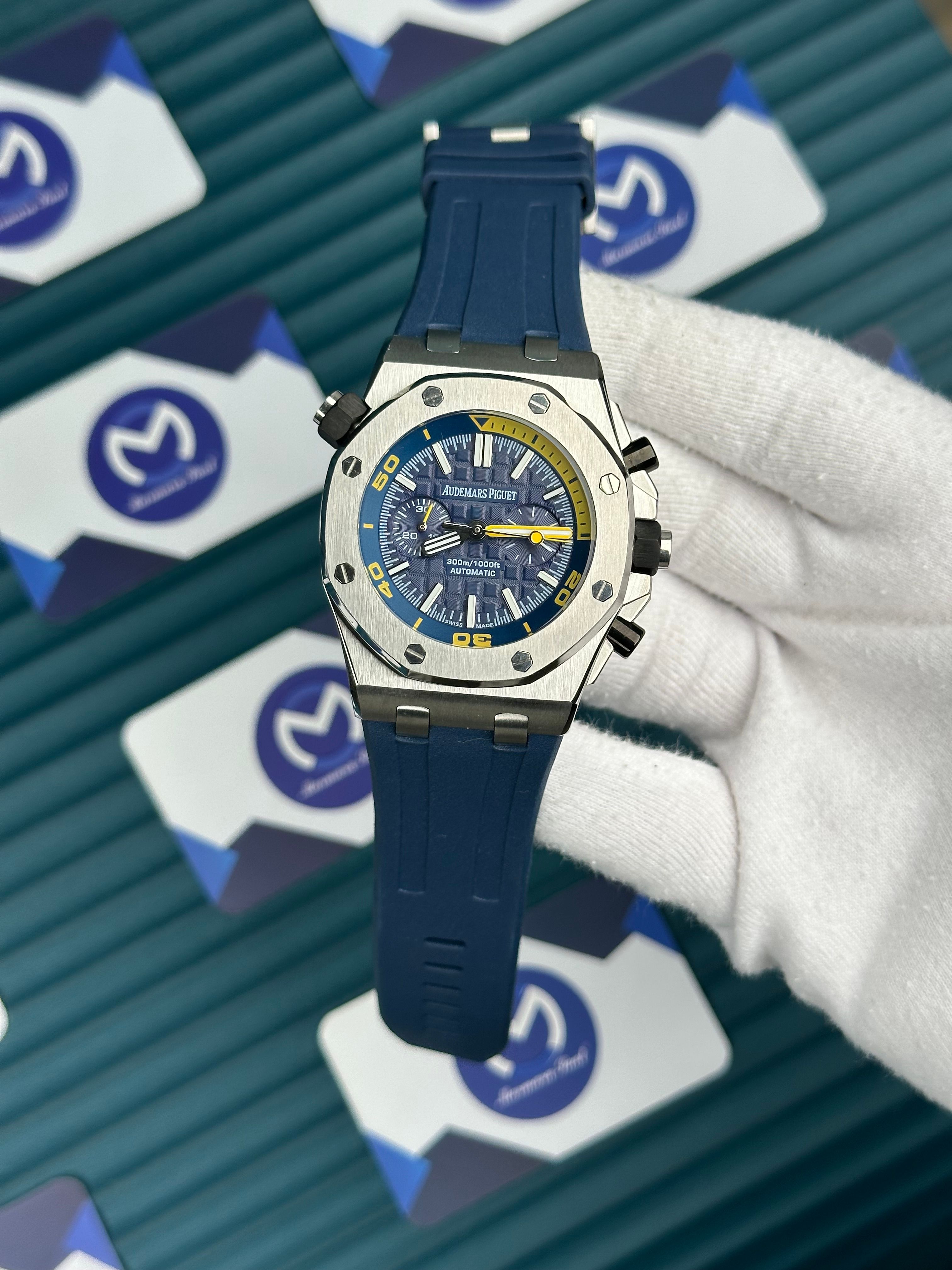 Audemars Piguet Royal Oak Offshore Diver Blue-Yellow Chronograph