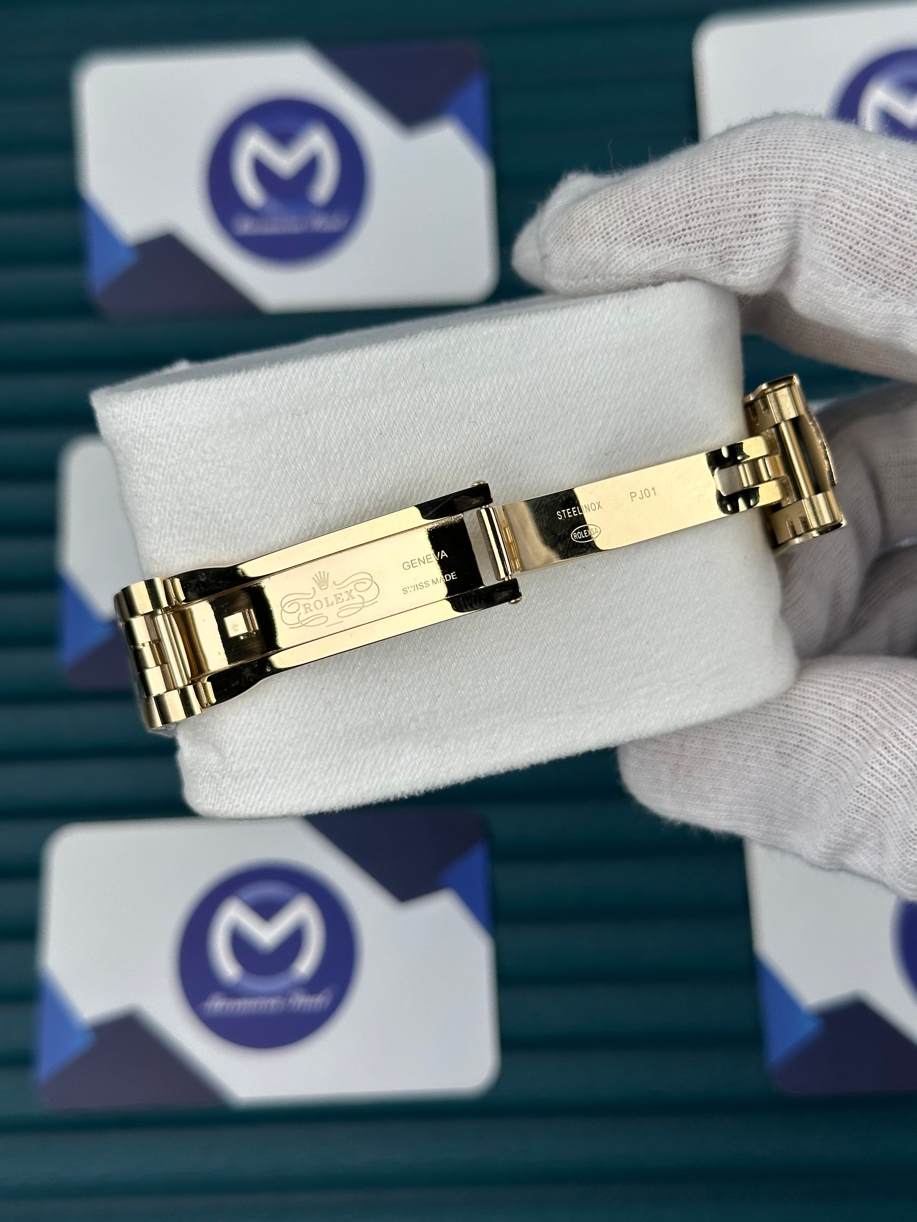 ROLEX DATEJUST GOLD DIAL DIAMOND INDEX GOLD JUBILE