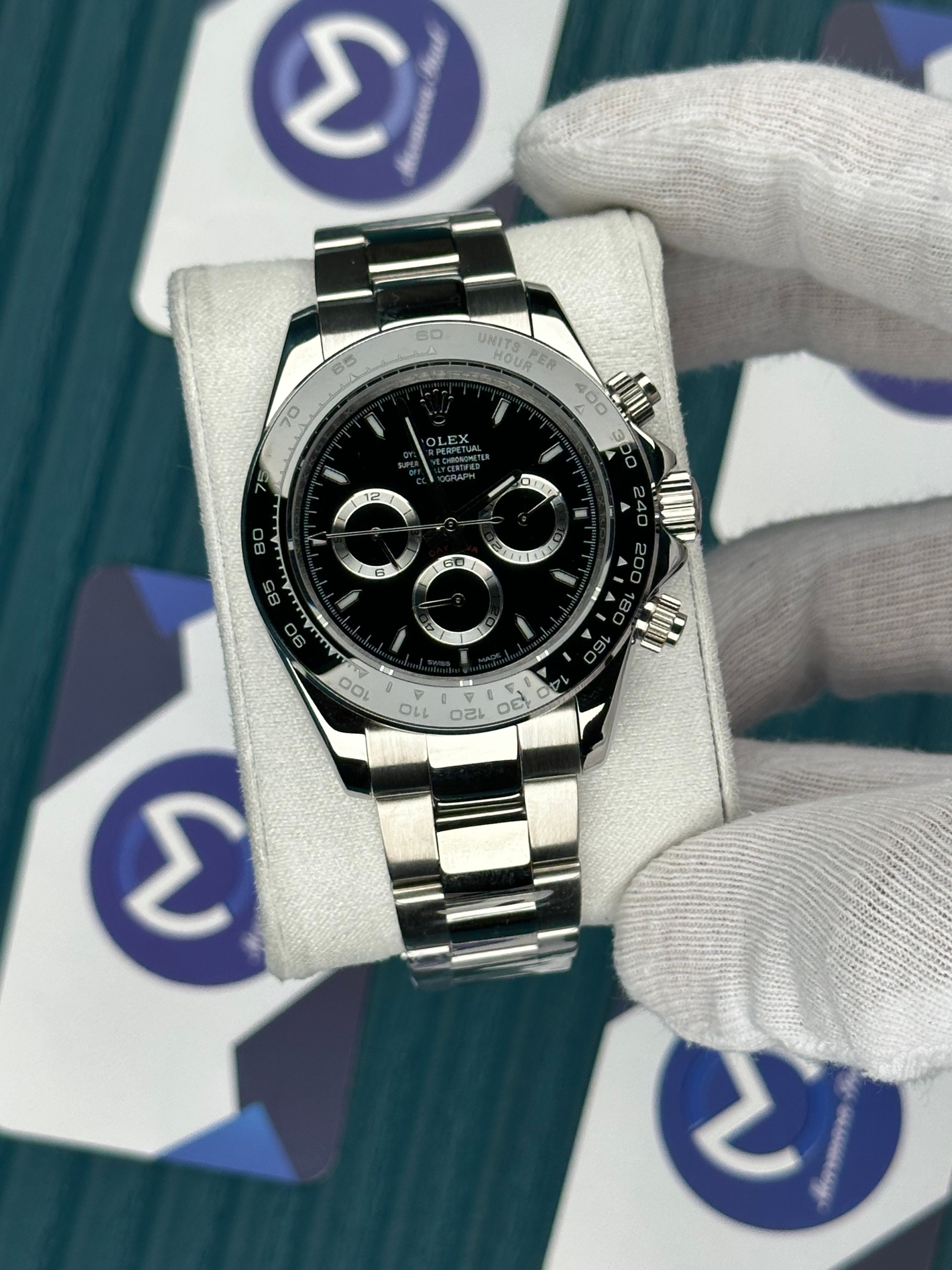ROLEX DAYTONA BLACK DIAL SILVER OYSTER