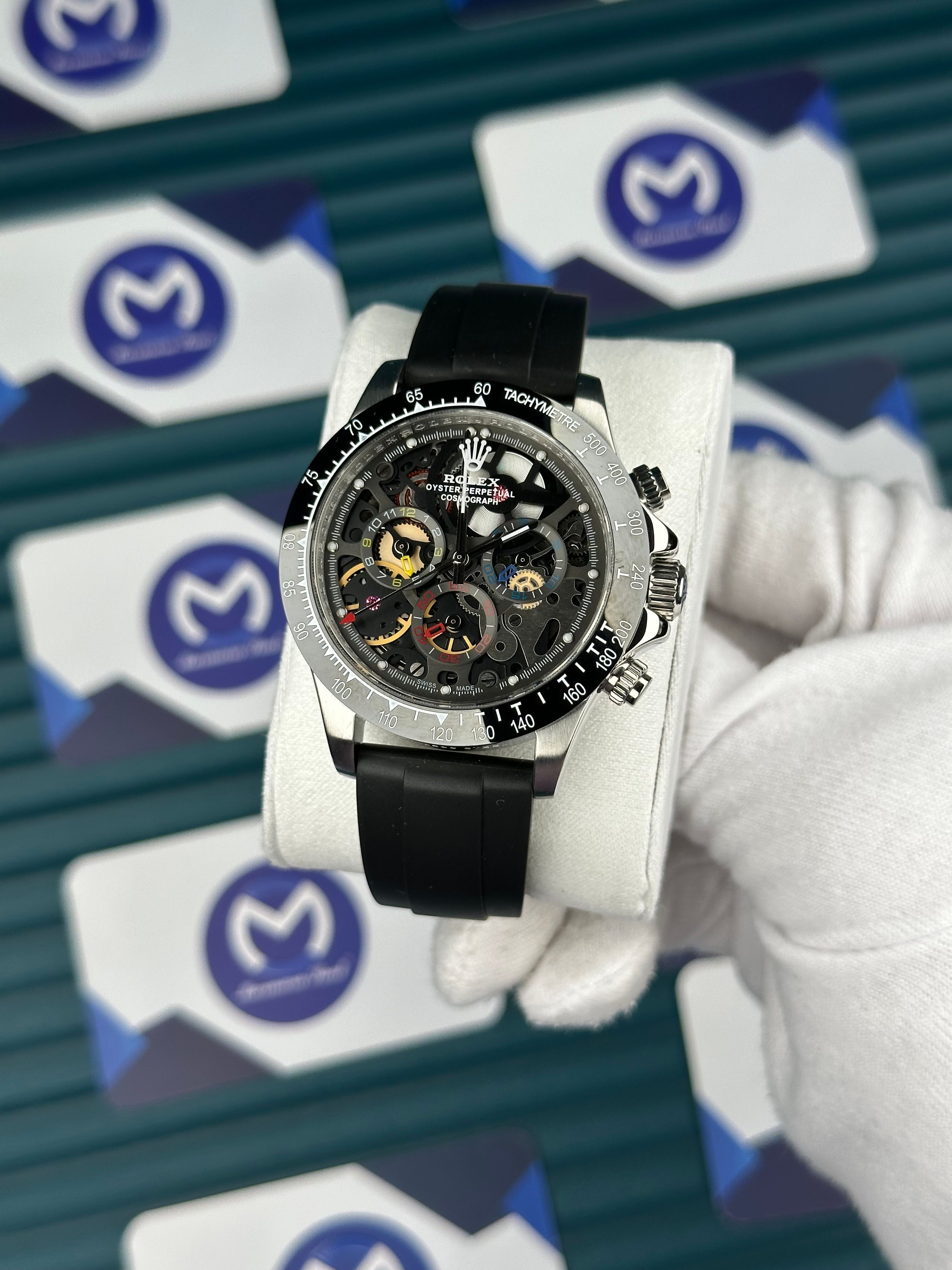 Rolex Daytona Juan Pablo Montoya Black Silver Rubber Oysterflex