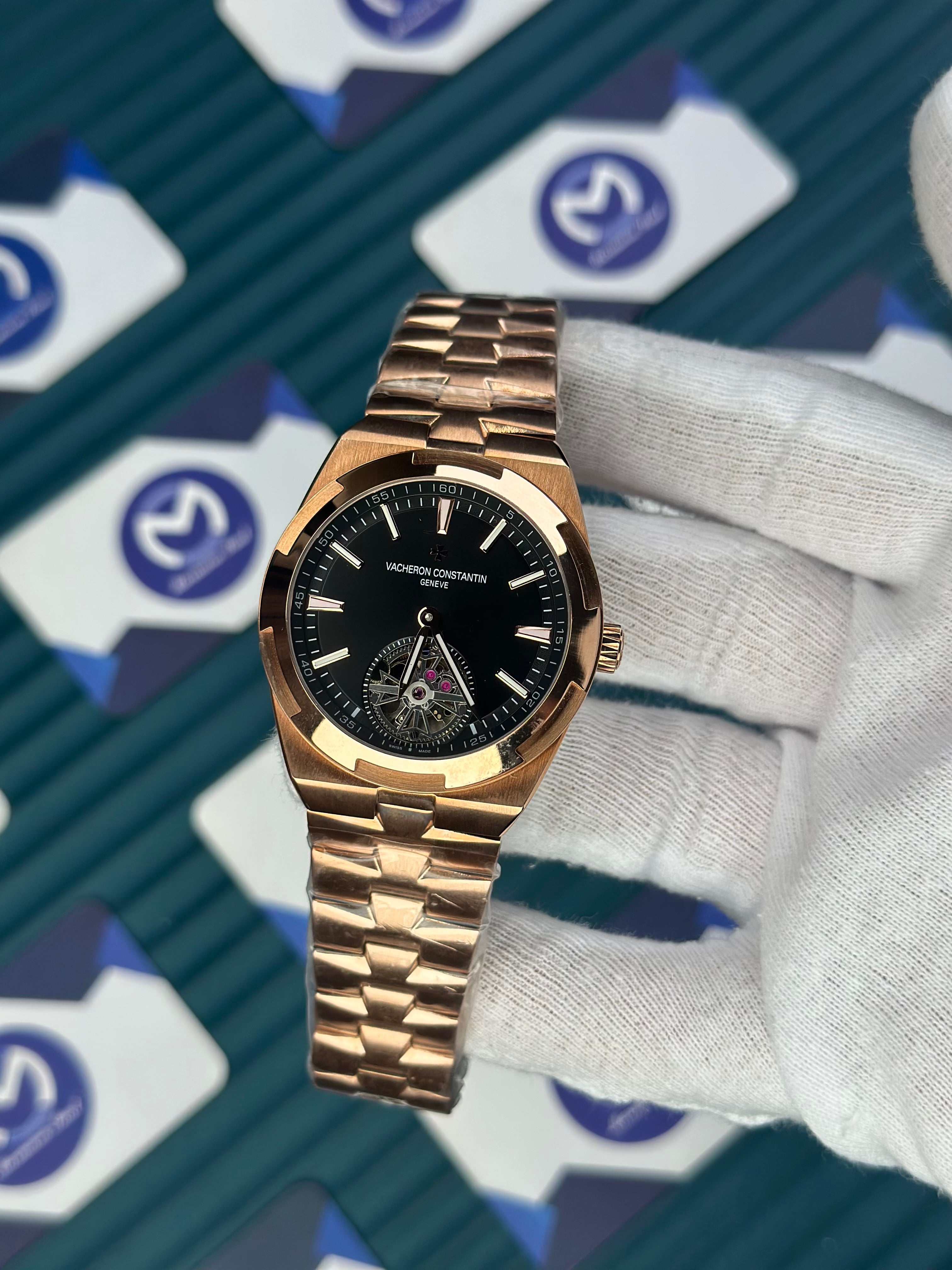 VACHERON CONSTANTIN BLACK OVERSEAS TOURBILLON ROSE