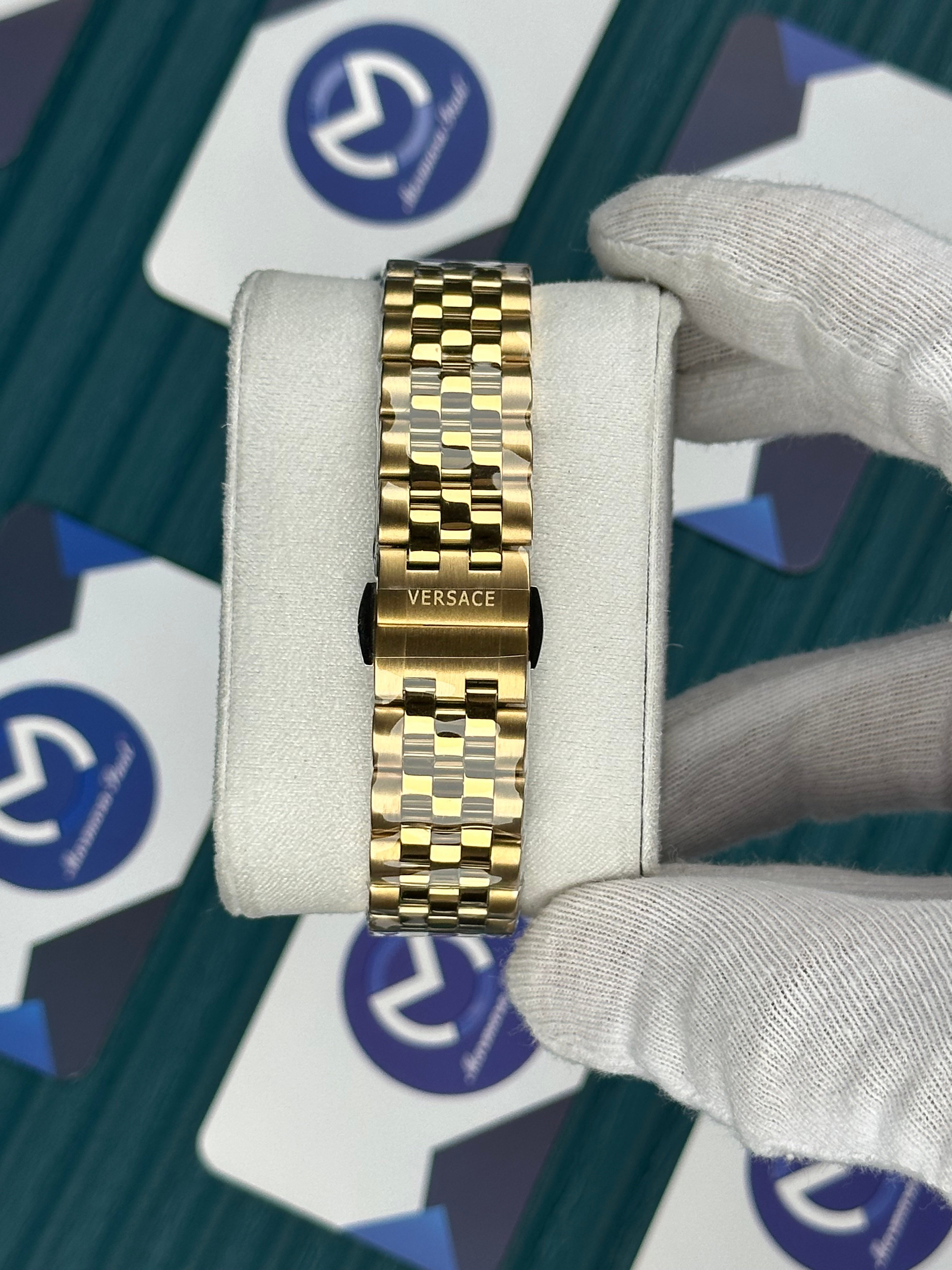 VERSACE 36 BLUE DIAL GOLD JUBILE