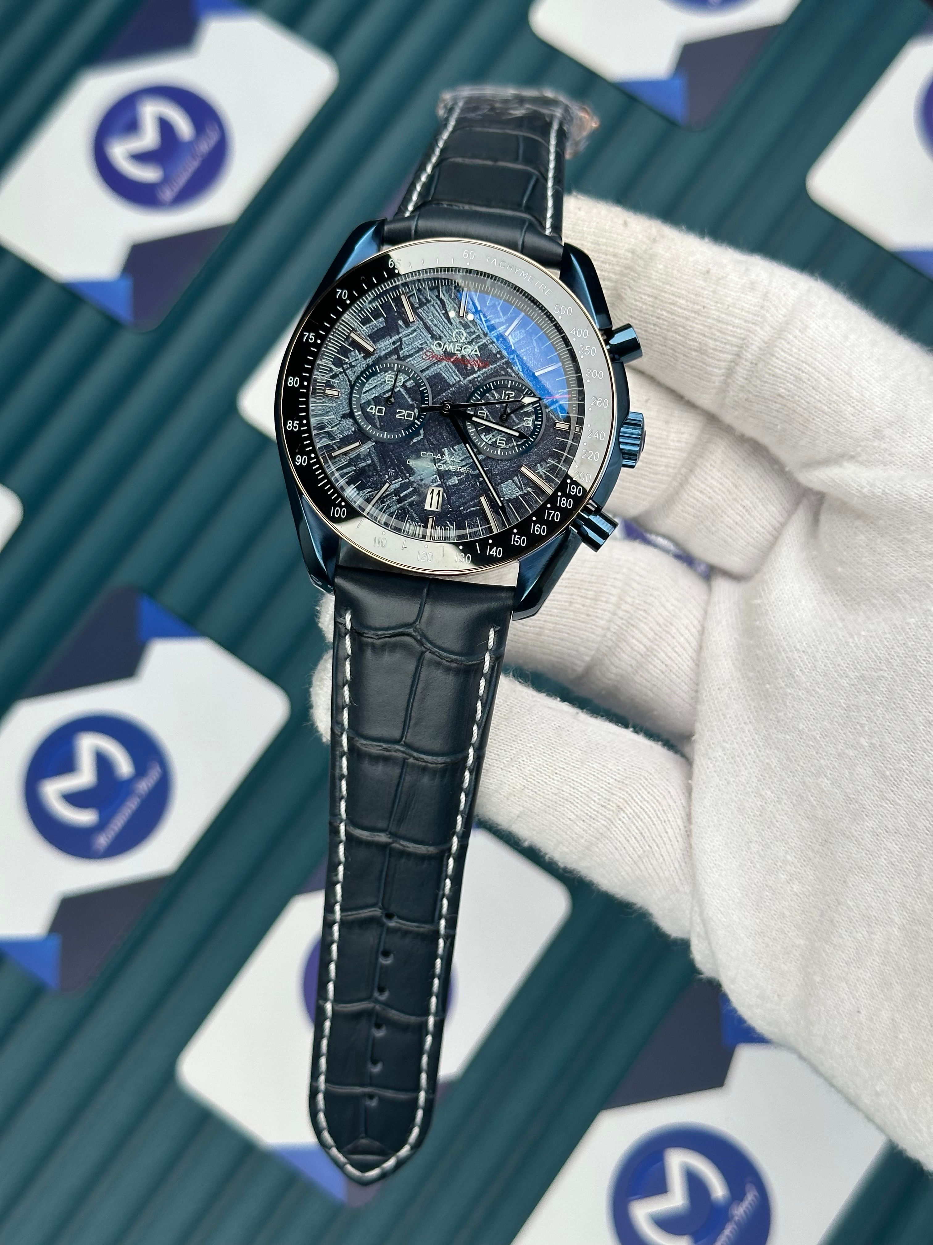 Omega Seamaster Dark Side Of The Moon Mavi Desenli Kadran