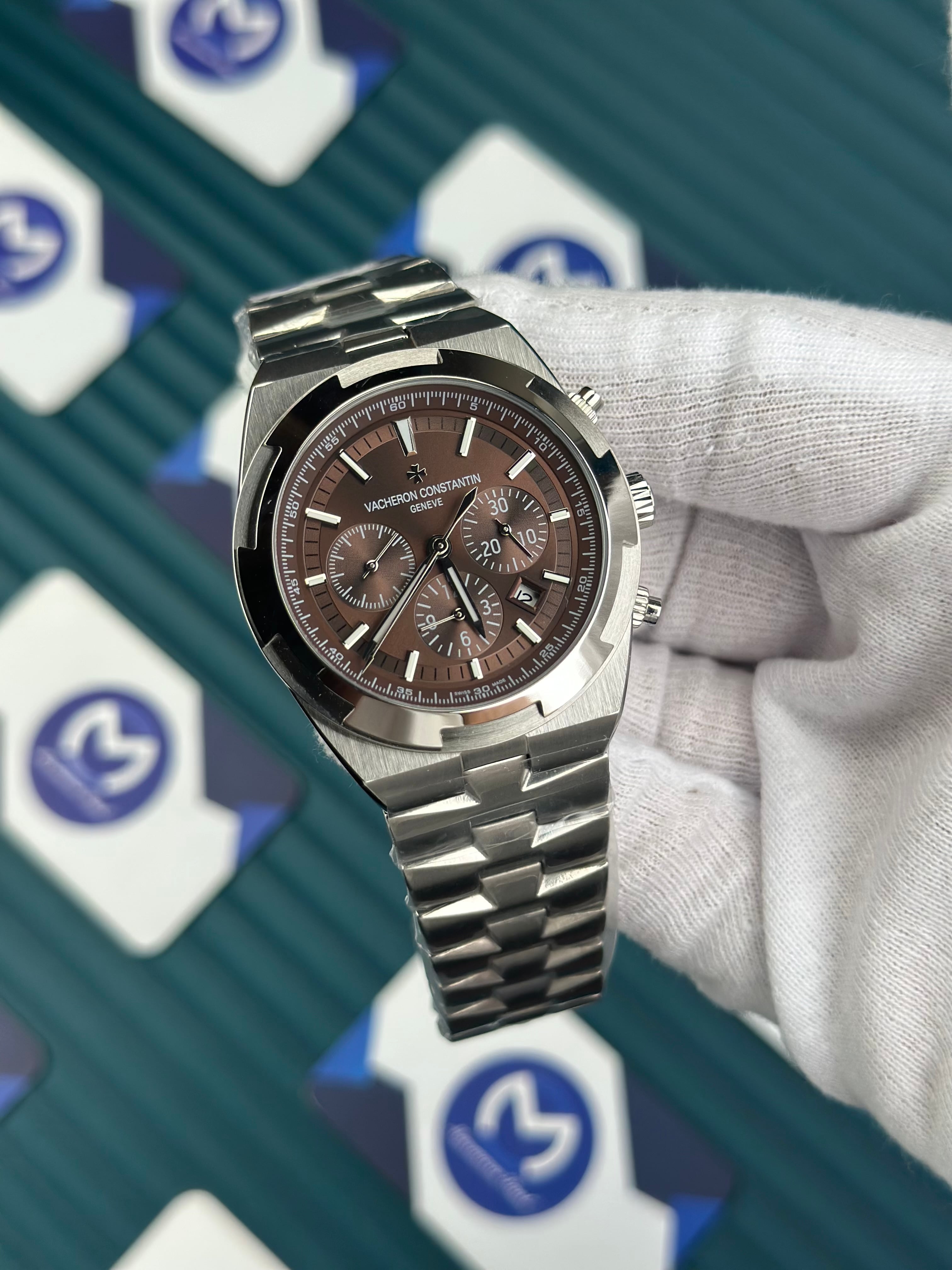 VACHERON CONSTANTIN BROWN OVERSEAS CHRONOGRAPH SILVER