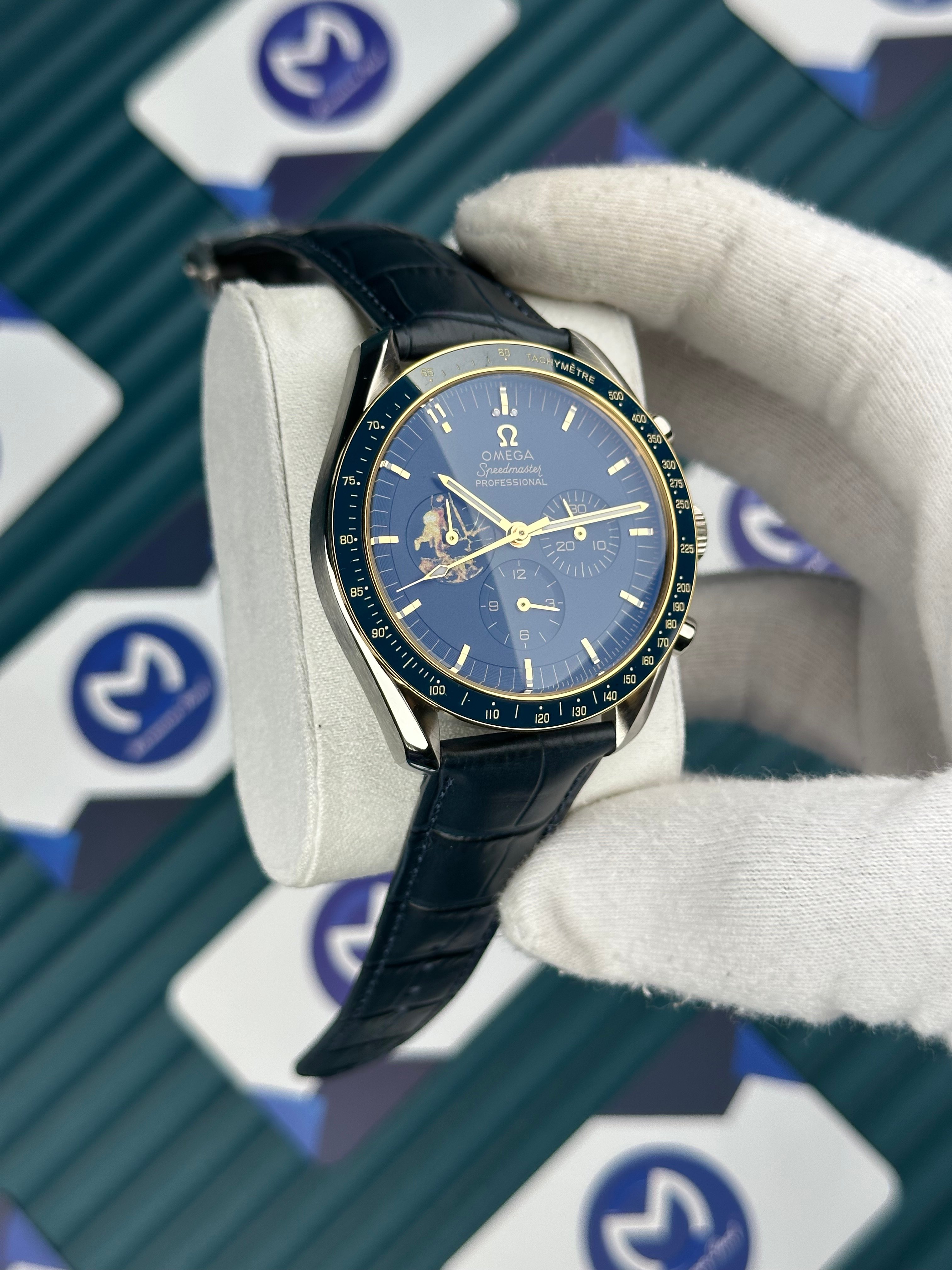 Omega Eyes On The Moon Chronograph Desenli Deri Kordon