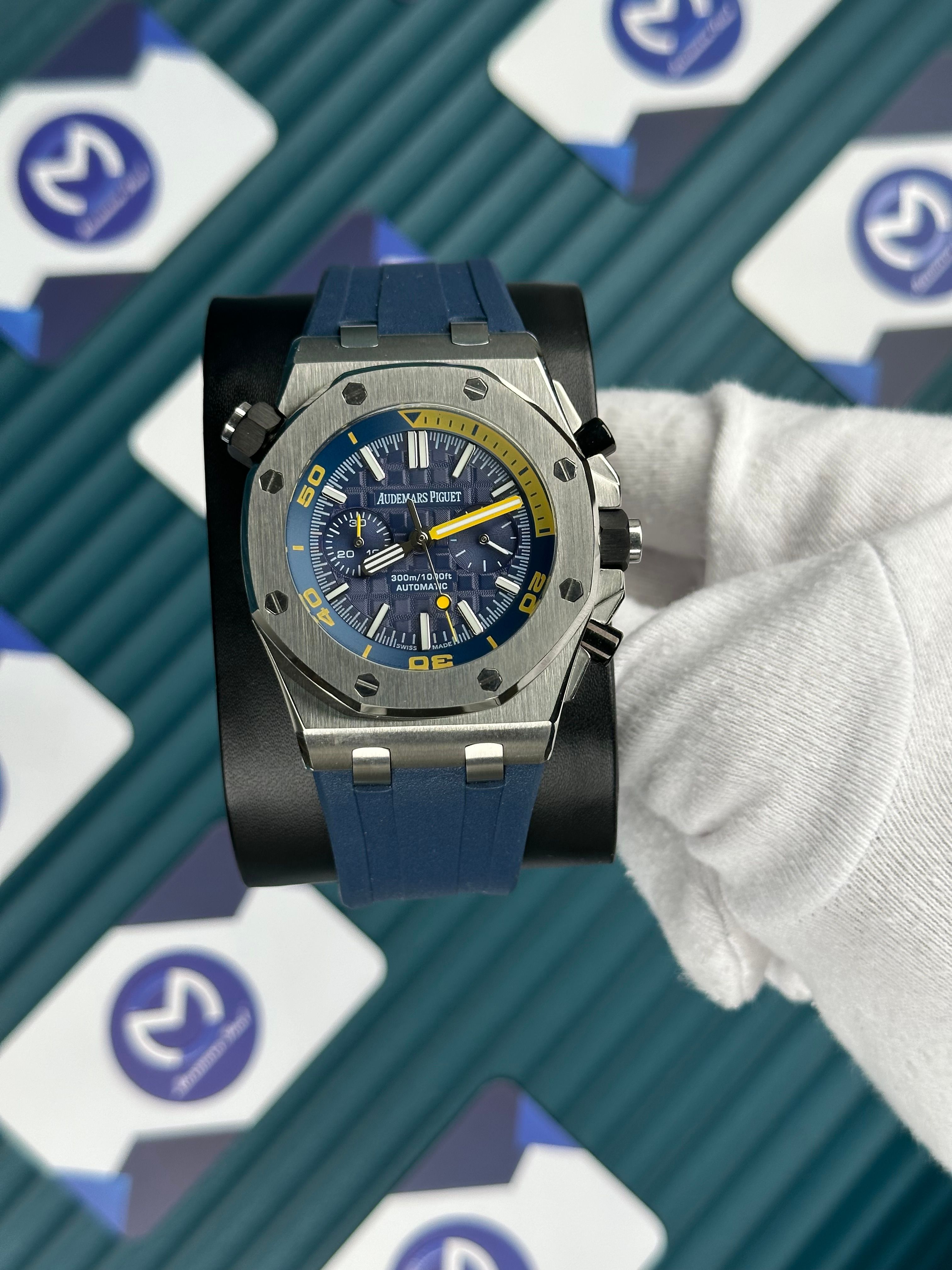 Audemars Piguet Royal Oak Offshore Diver Blue-Yellow Chronograph
