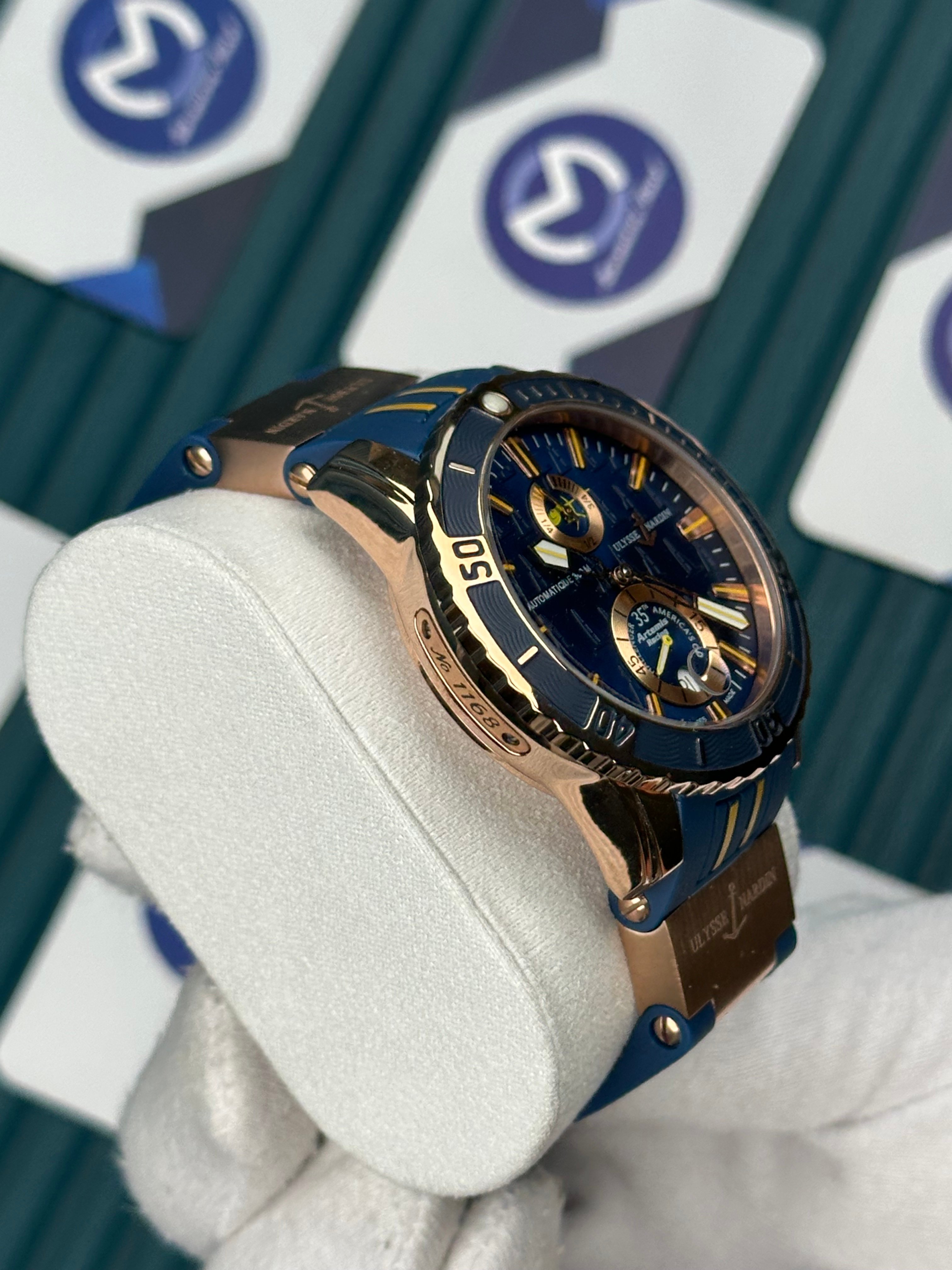 Ulysse Nardin Rose Case Blue Limited Edition Chronograph Automatic