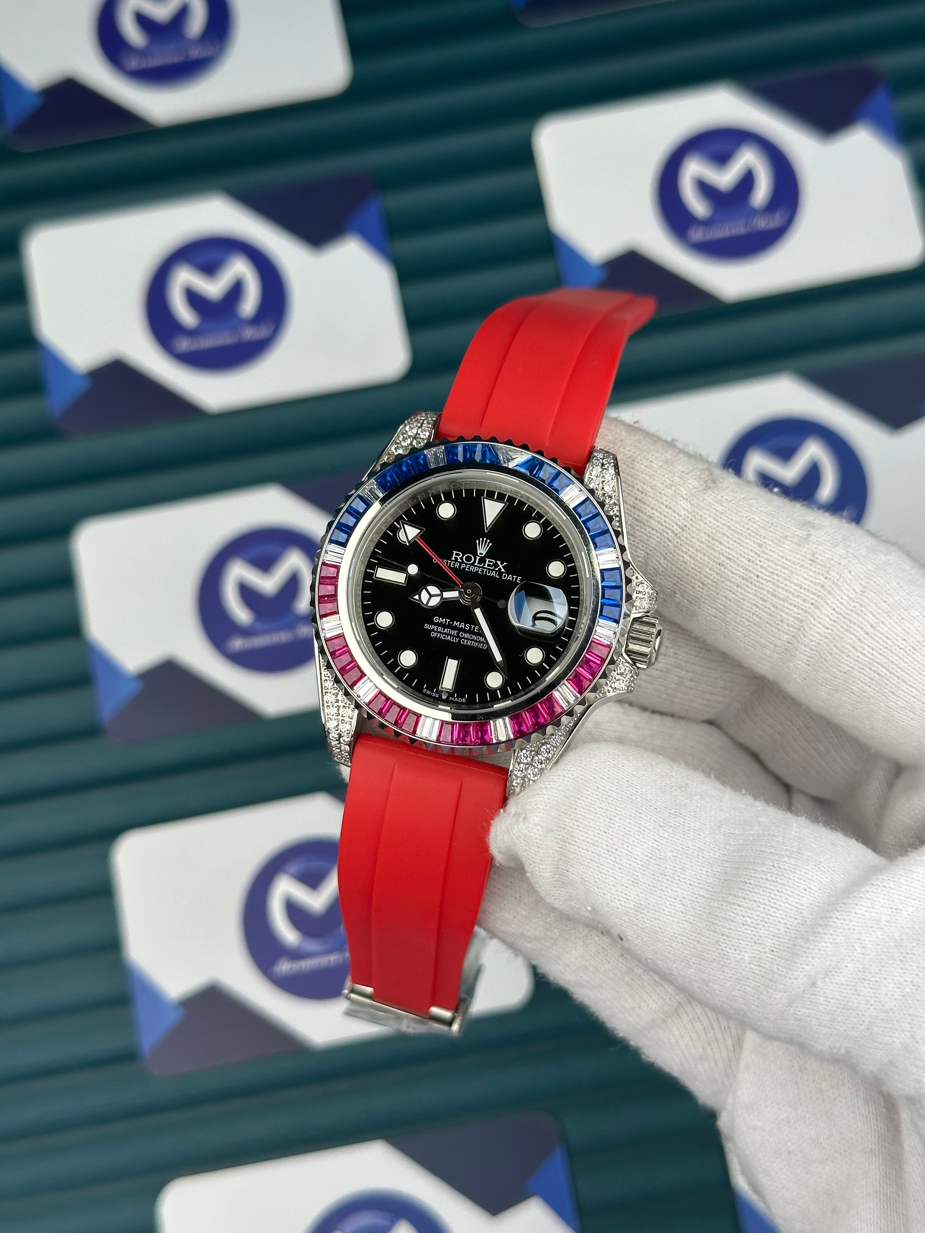 Rolex Rainbow Gmt Master Bezel Kırmızı Kordon
