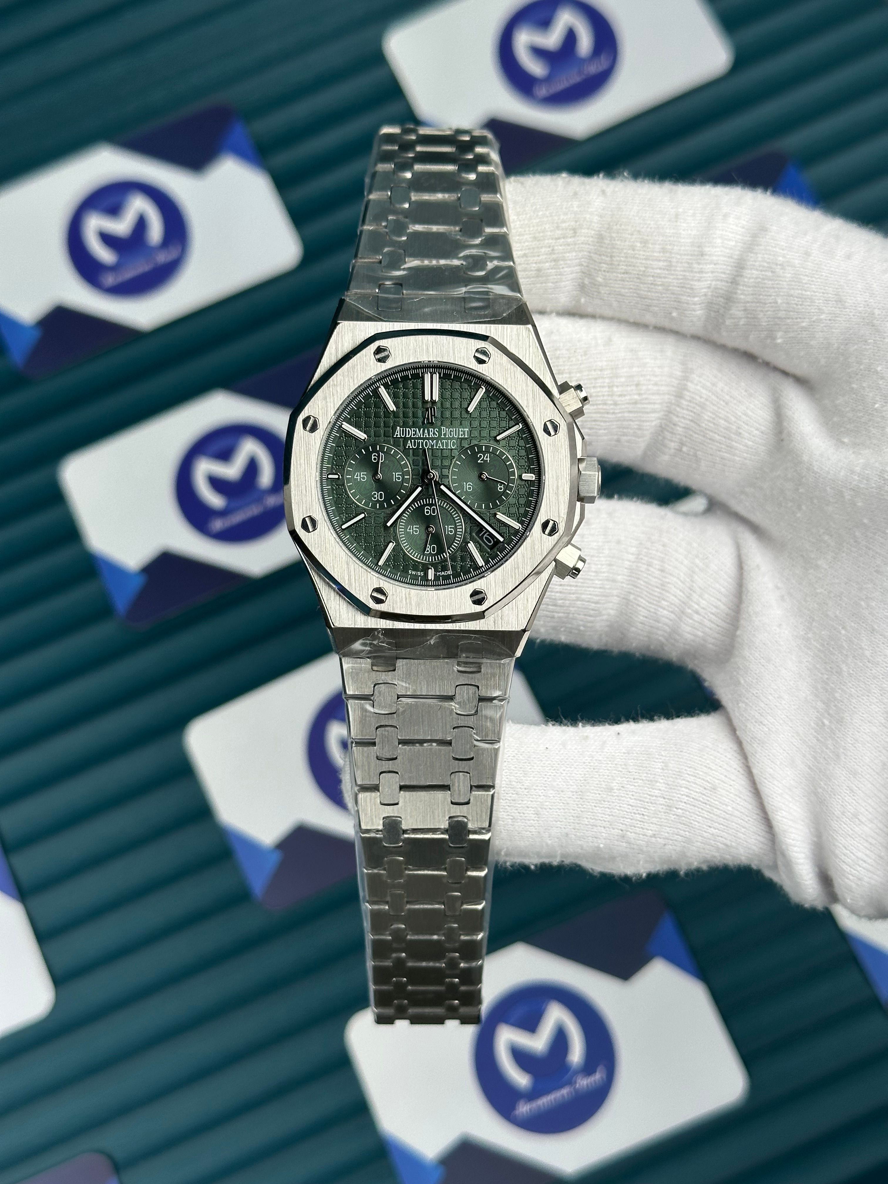 Audemars Piguet Royal Oak Gümüş Kordon Yeşil Kadran Chronograph