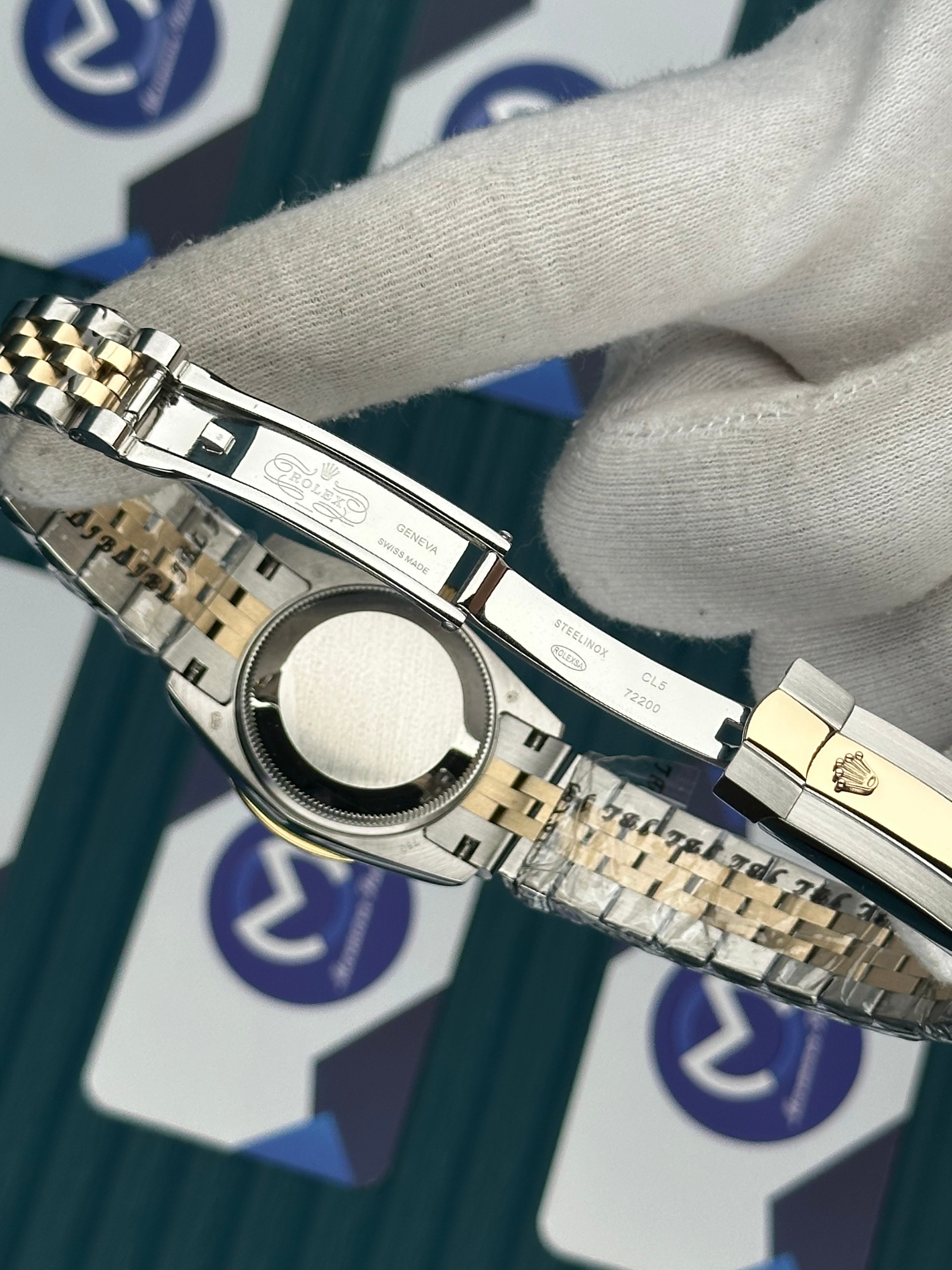 ROLEX 31 GOLD DIAL DIAMOND INDEX GOLD-SILVER JUBILEE