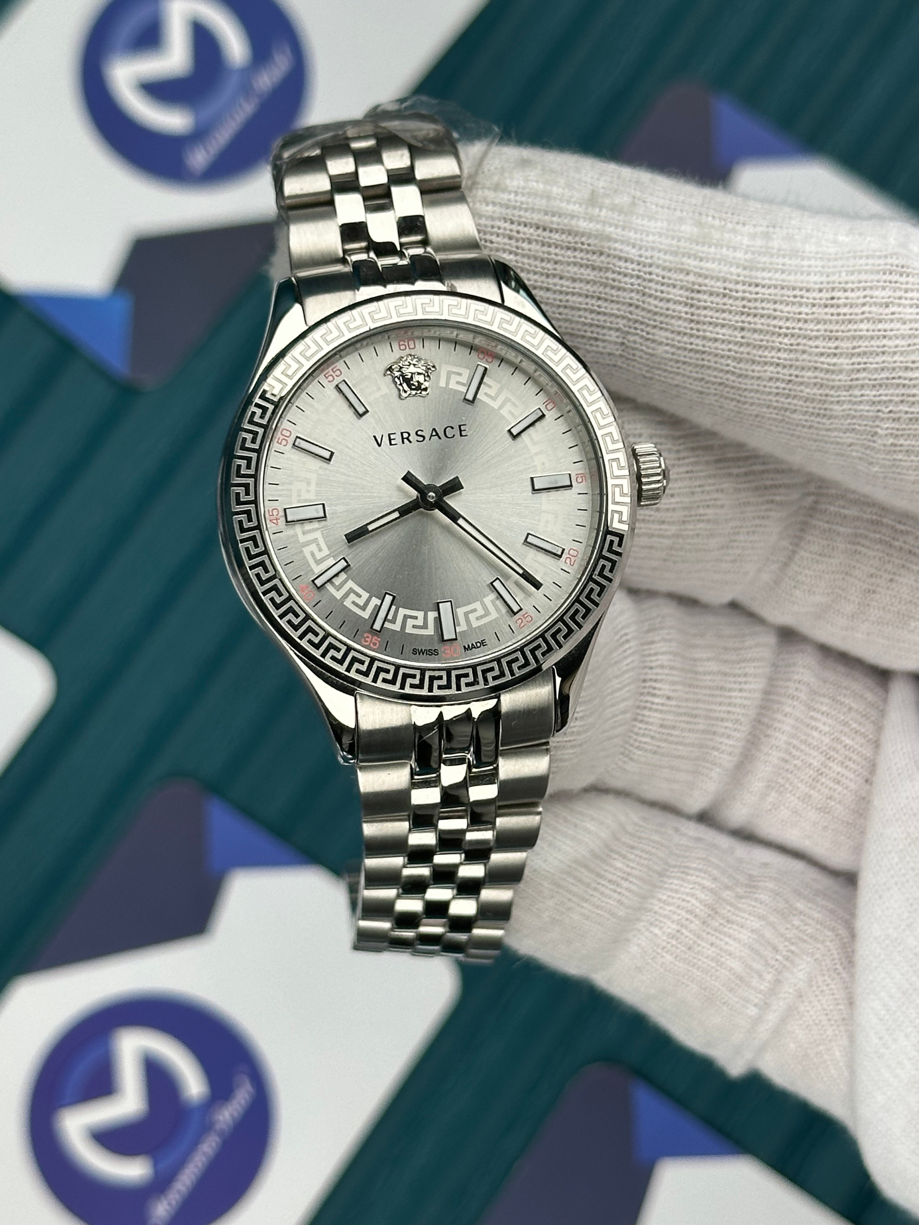 VERSACE 36 WHITE DIAL SILVER JUBILE