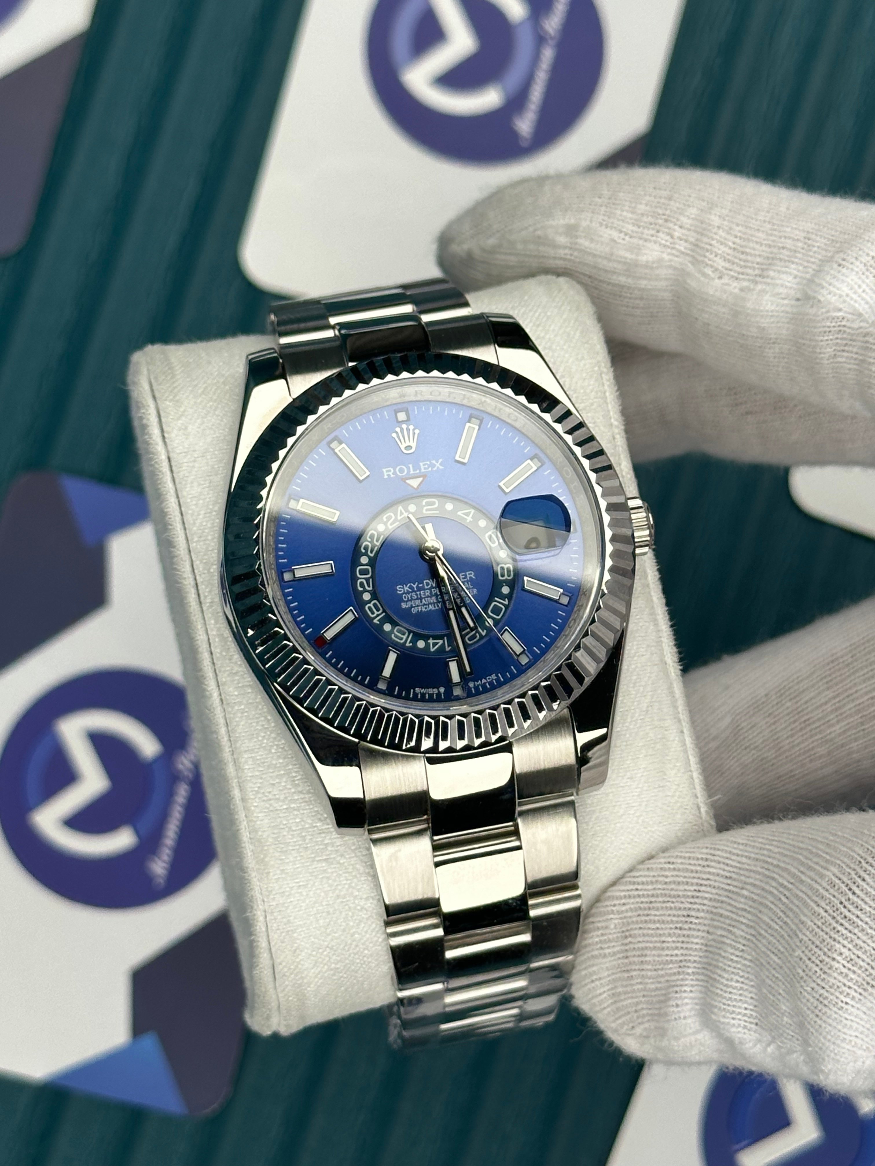 ROLEX SKY-DWELLER BLUE DIAL SILVER OYSTER
