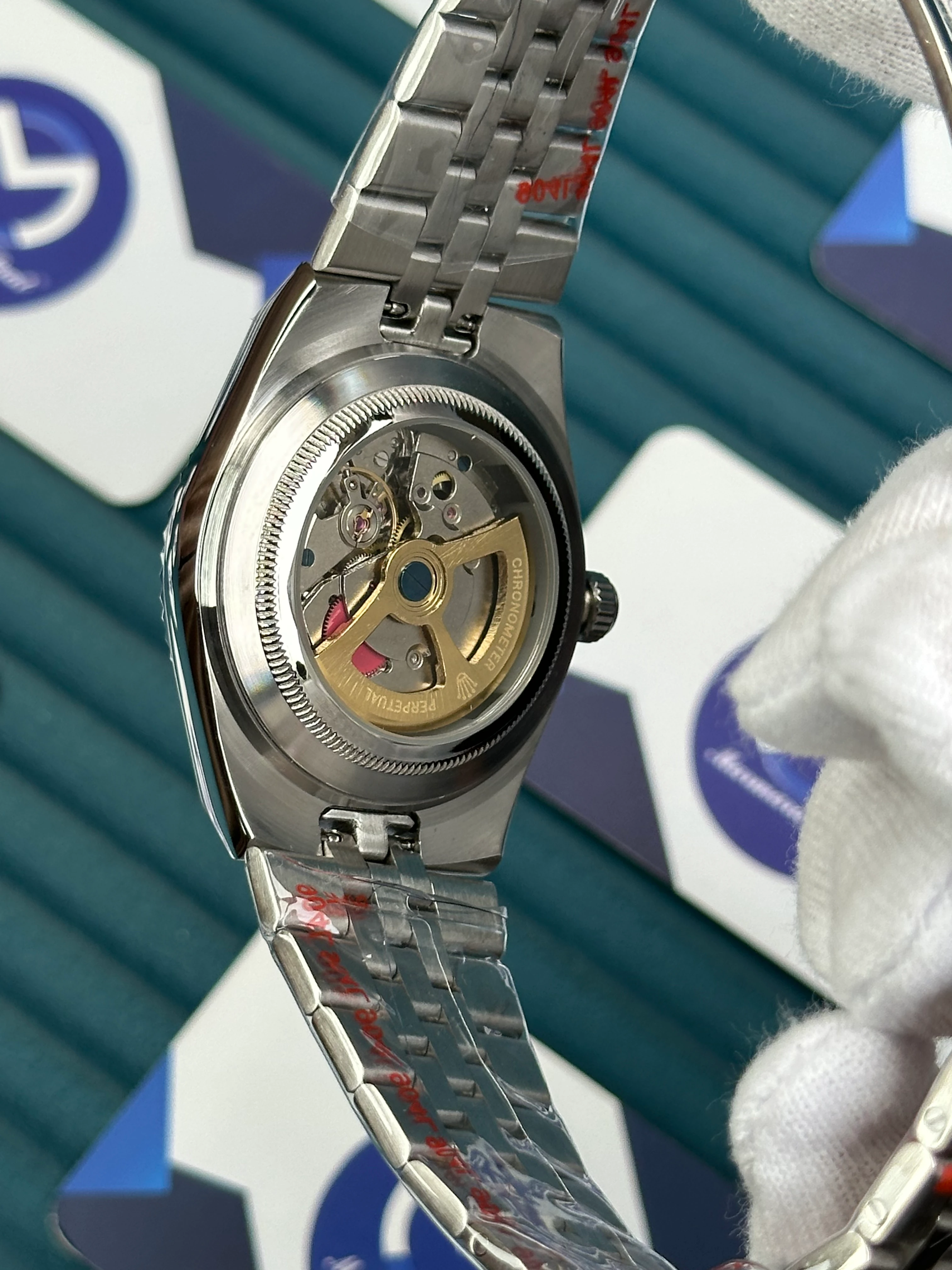 ROLEX LAND DWELLER BLACK DIAL SILVER OYSTERSTEEL