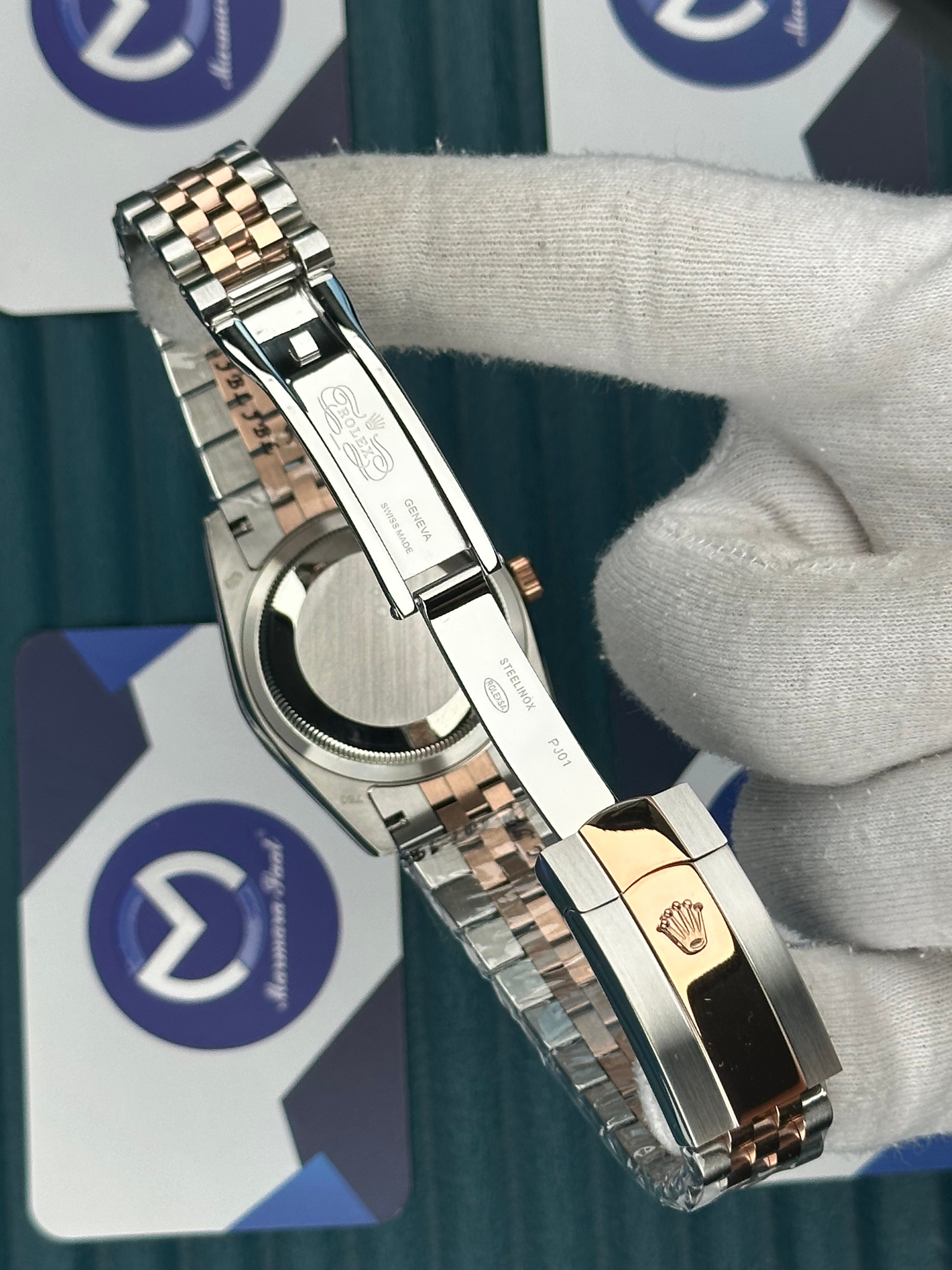 ROLEX 36 BEYAZ KADRAN PIRLANTA INDEX ROSE-SILVER JUBILEE
