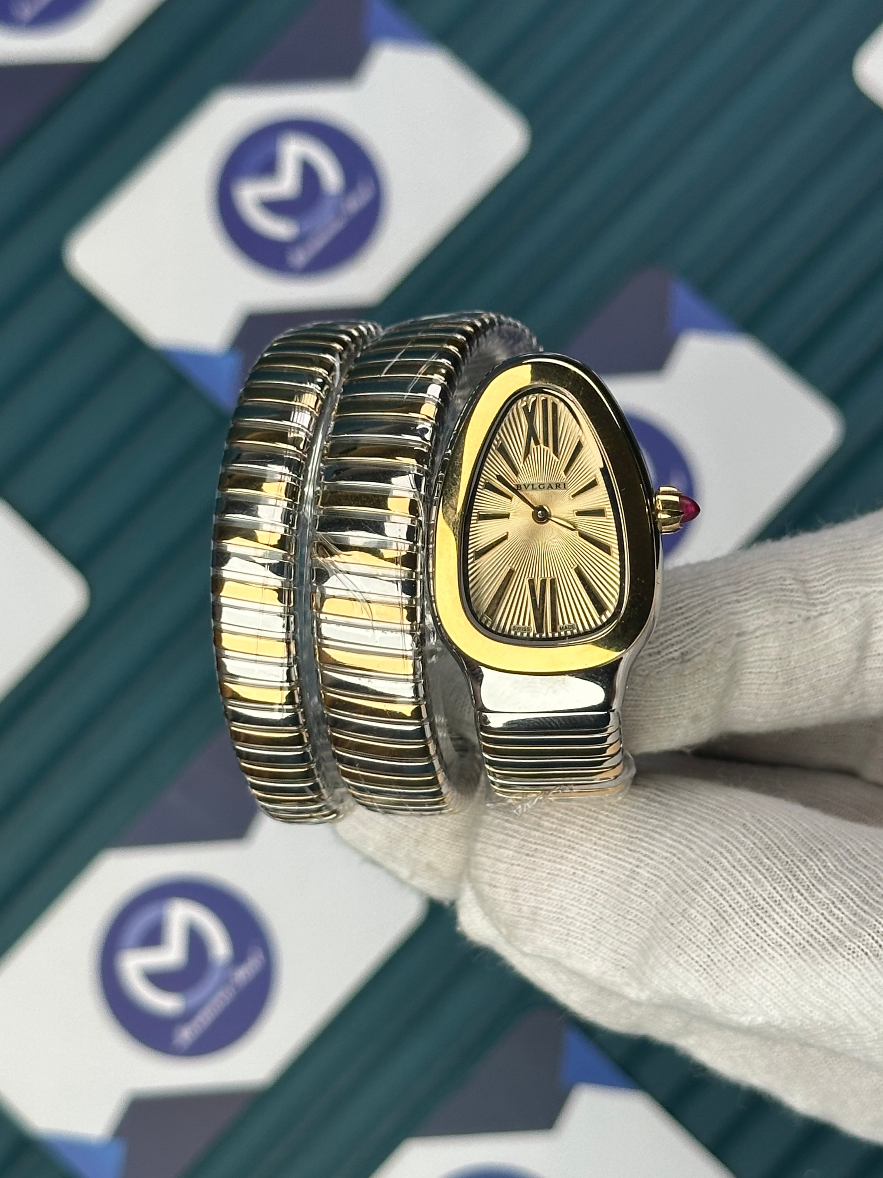 BVLGARI SERPENTI GOLD DIAL GOLD-SILVER LONG TUBOGAS