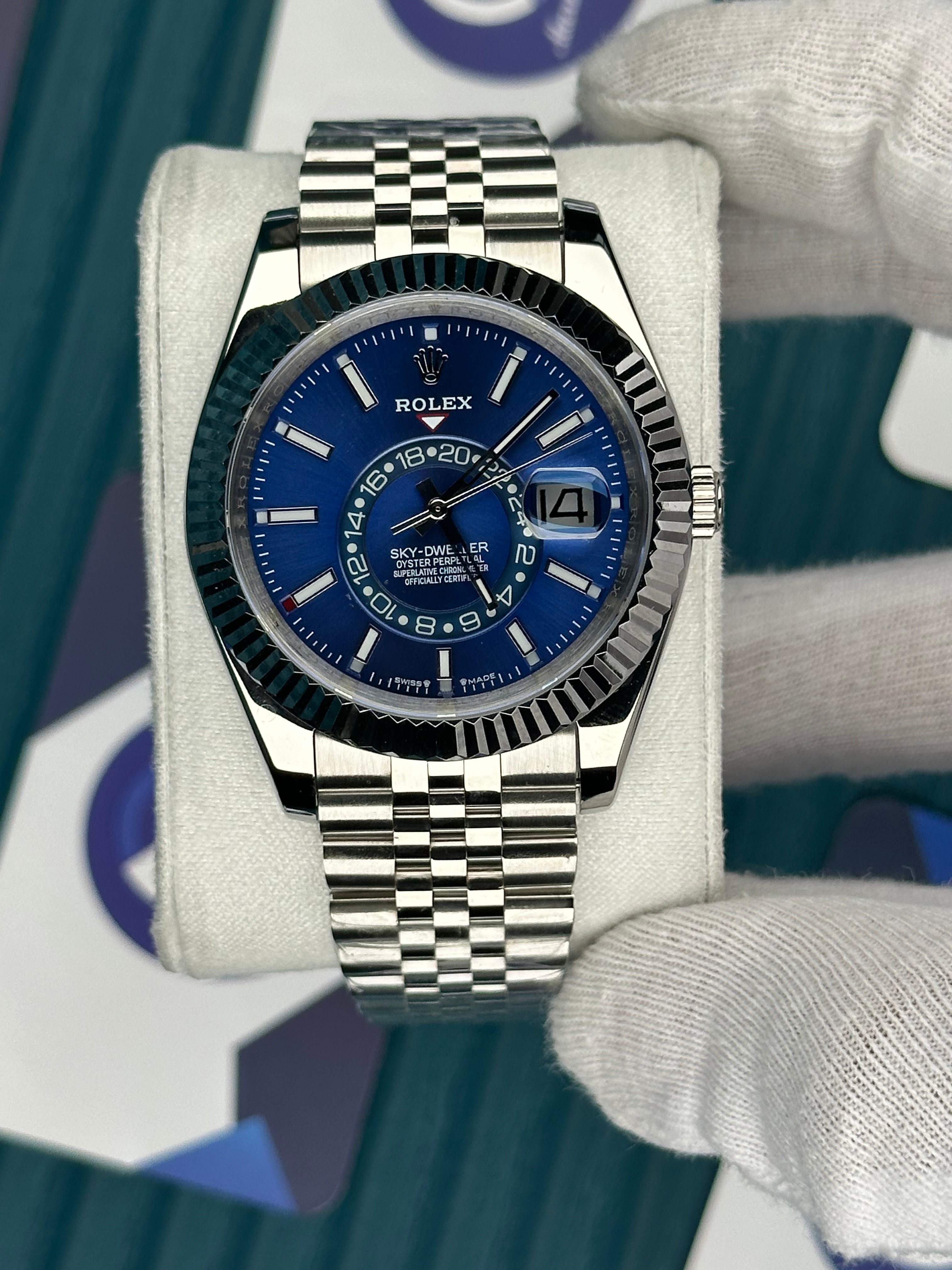 ROLEX SKY-DWELLER BLUE DIAL SILVER JUBILE