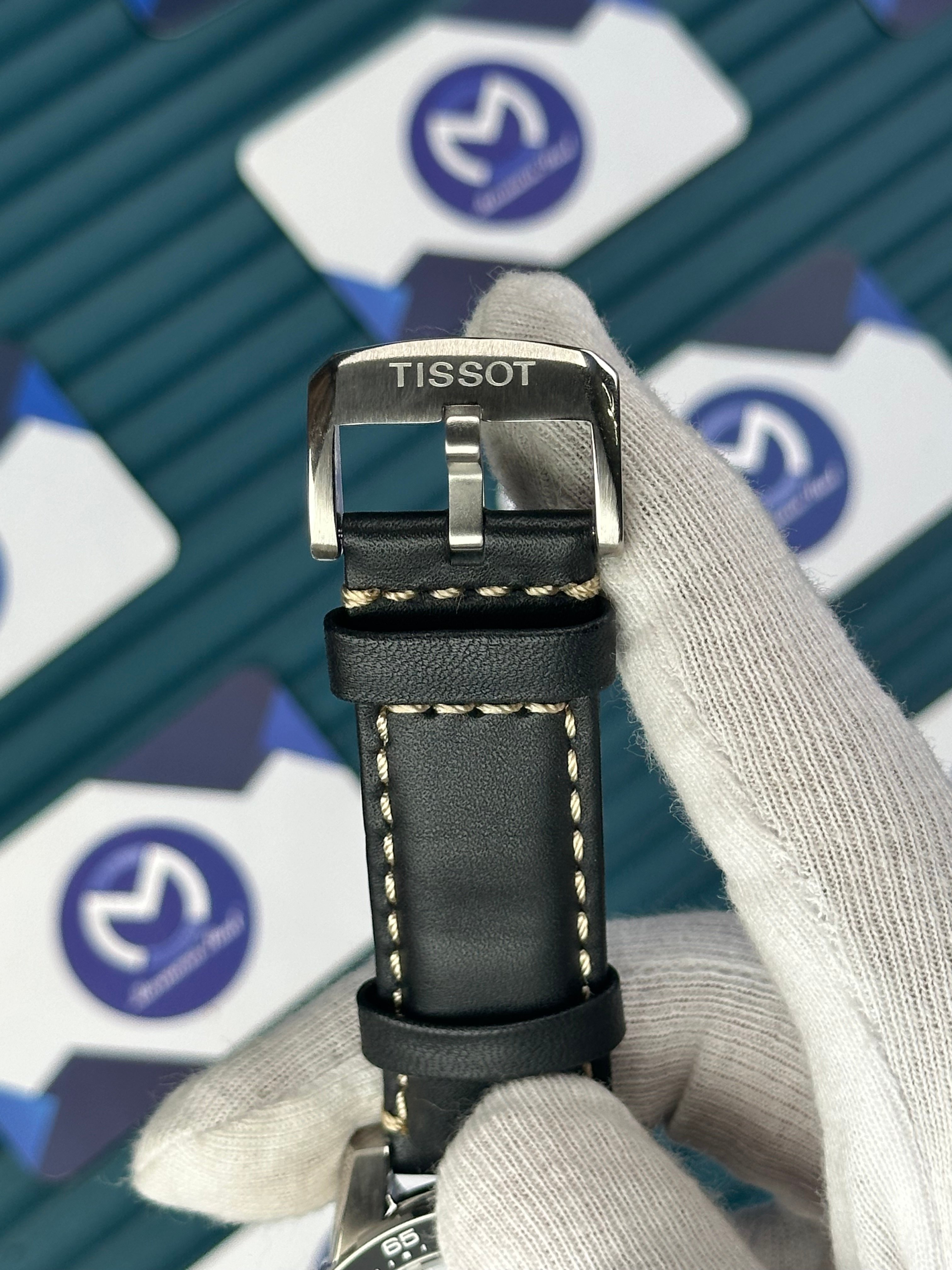 TISSOT SUPERSPORT CHRONO BLACK DIAL LEATHER CORD