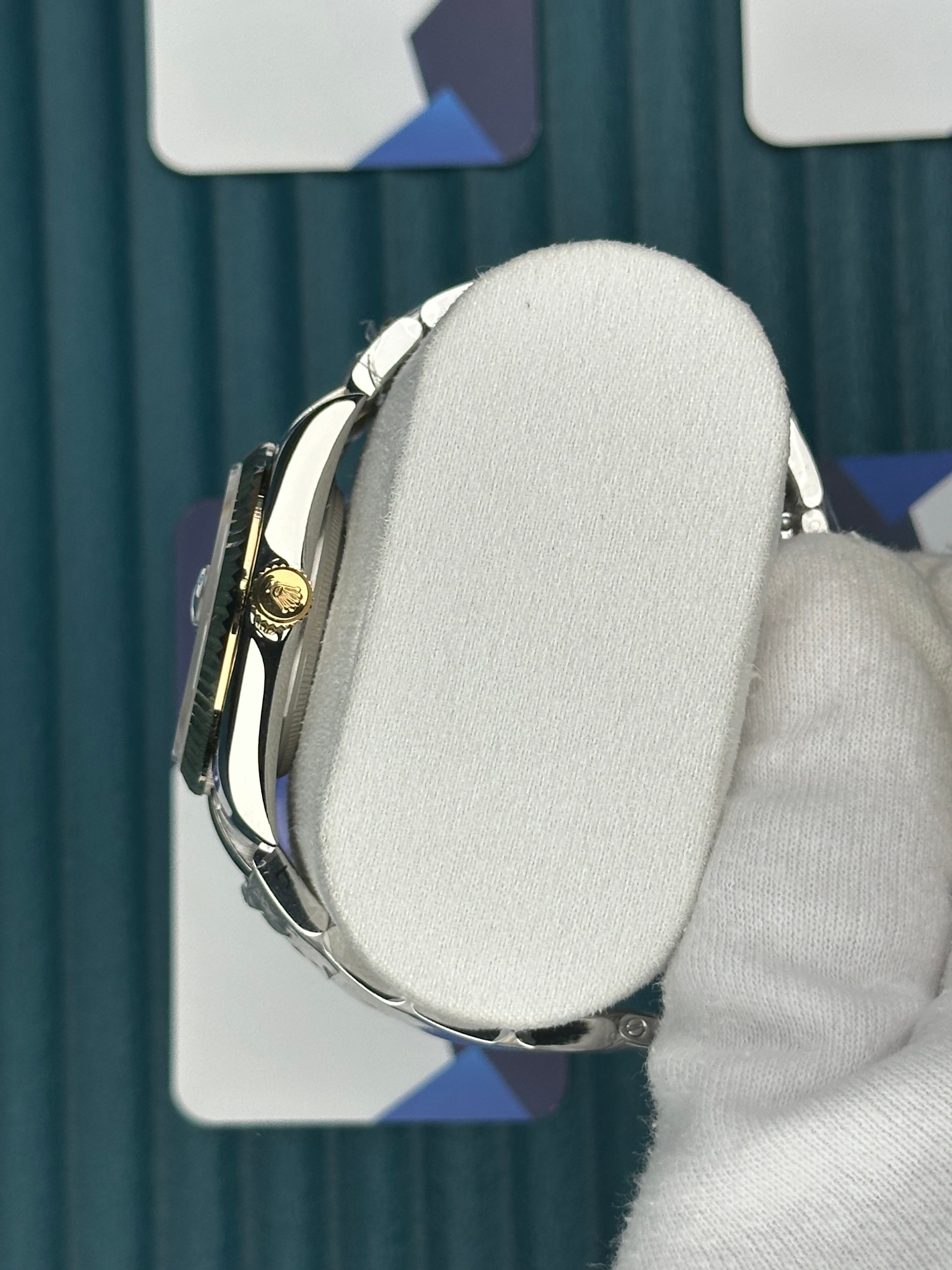 ROLEX BEYAZ SEDEF ROMA INDEX PIRLANTA BEZEL GOLD-SILVER OYSTER