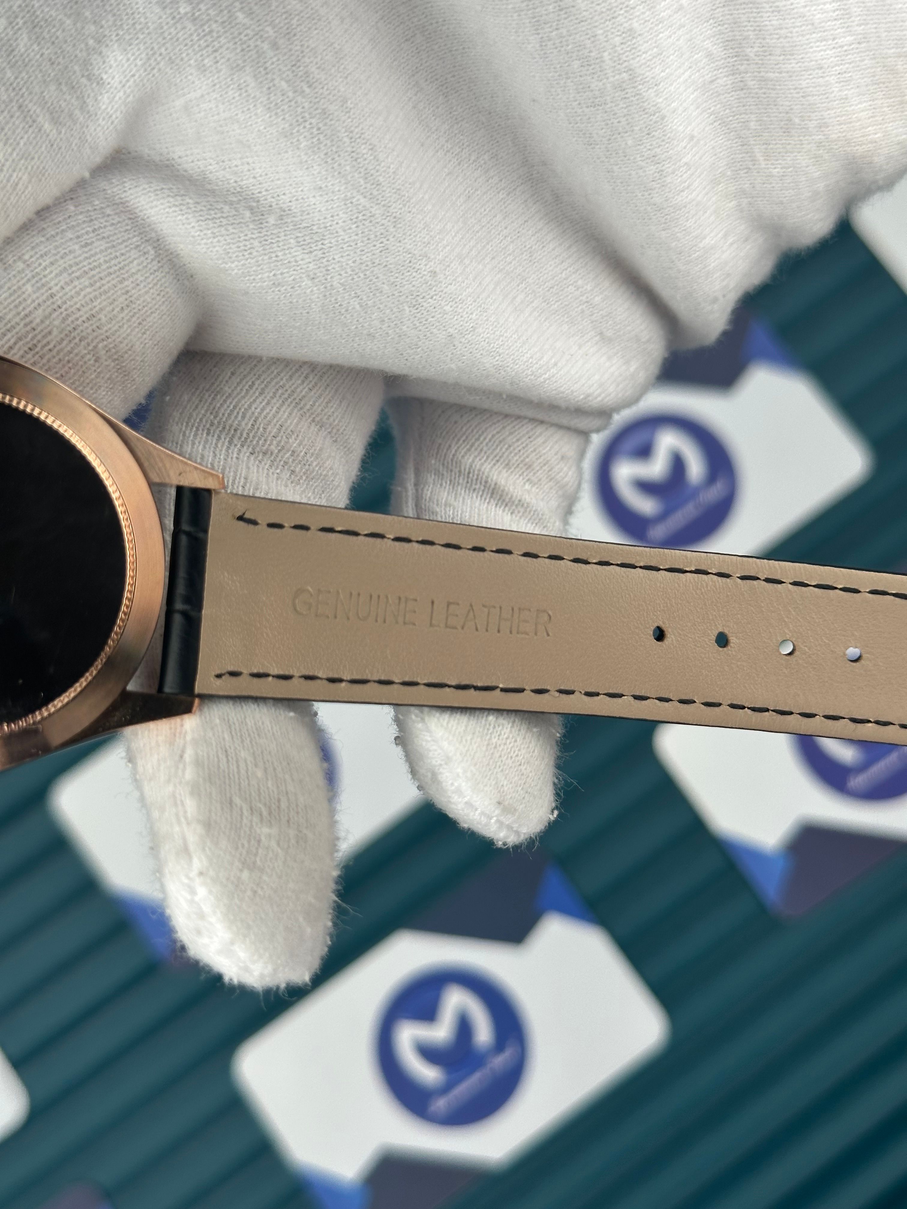 Rolex Cellini Rose Kasa Siyah Deri Kordon