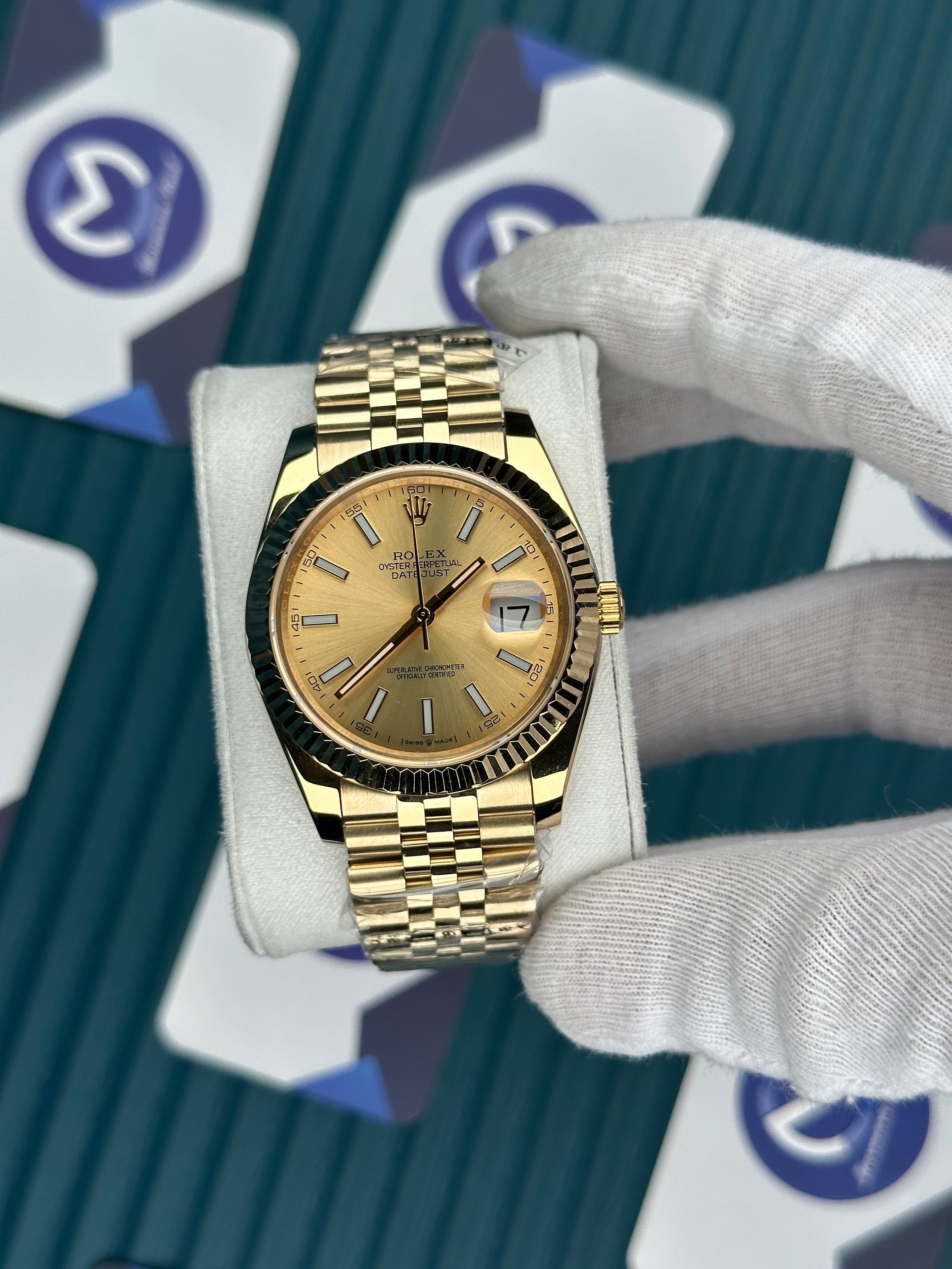 ROLEX DATEJUST GOLD DIAL GOLD JUBILE