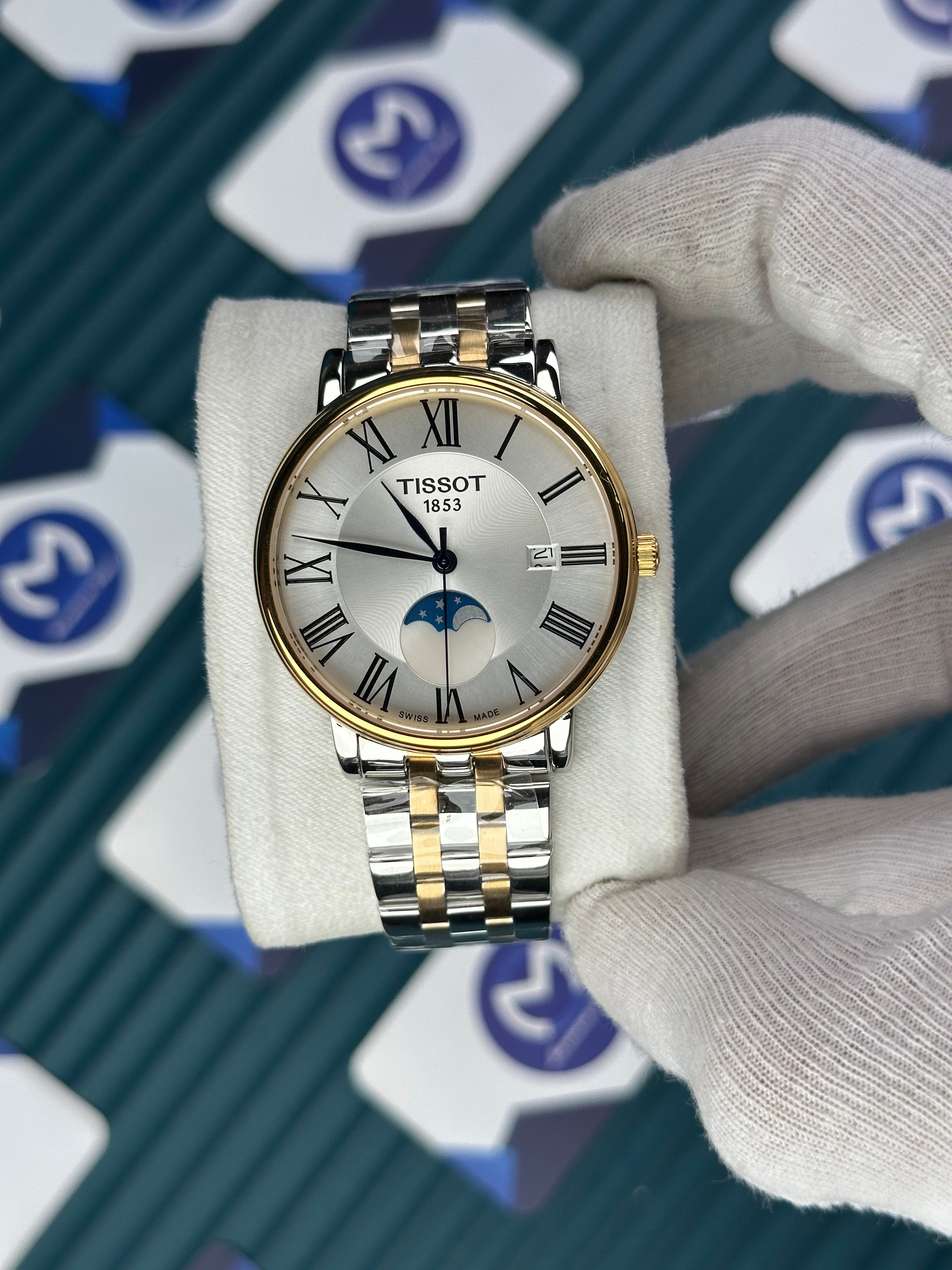 TISSOT CARSON PREMIUM GENT MOONPHASE GOLD-SILVER