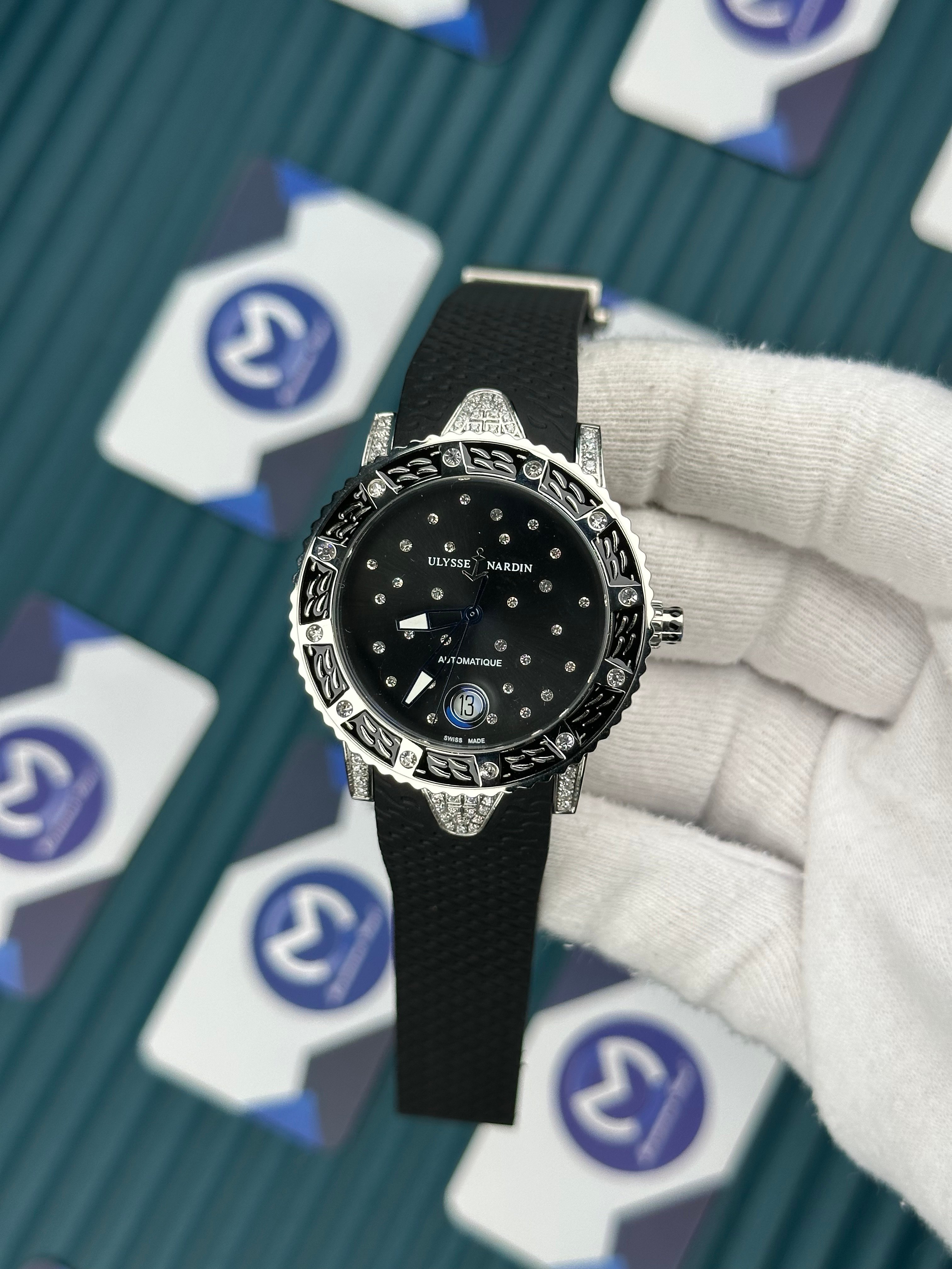 Ulysse Nardin Automatıque Diamond Black Silver Woman