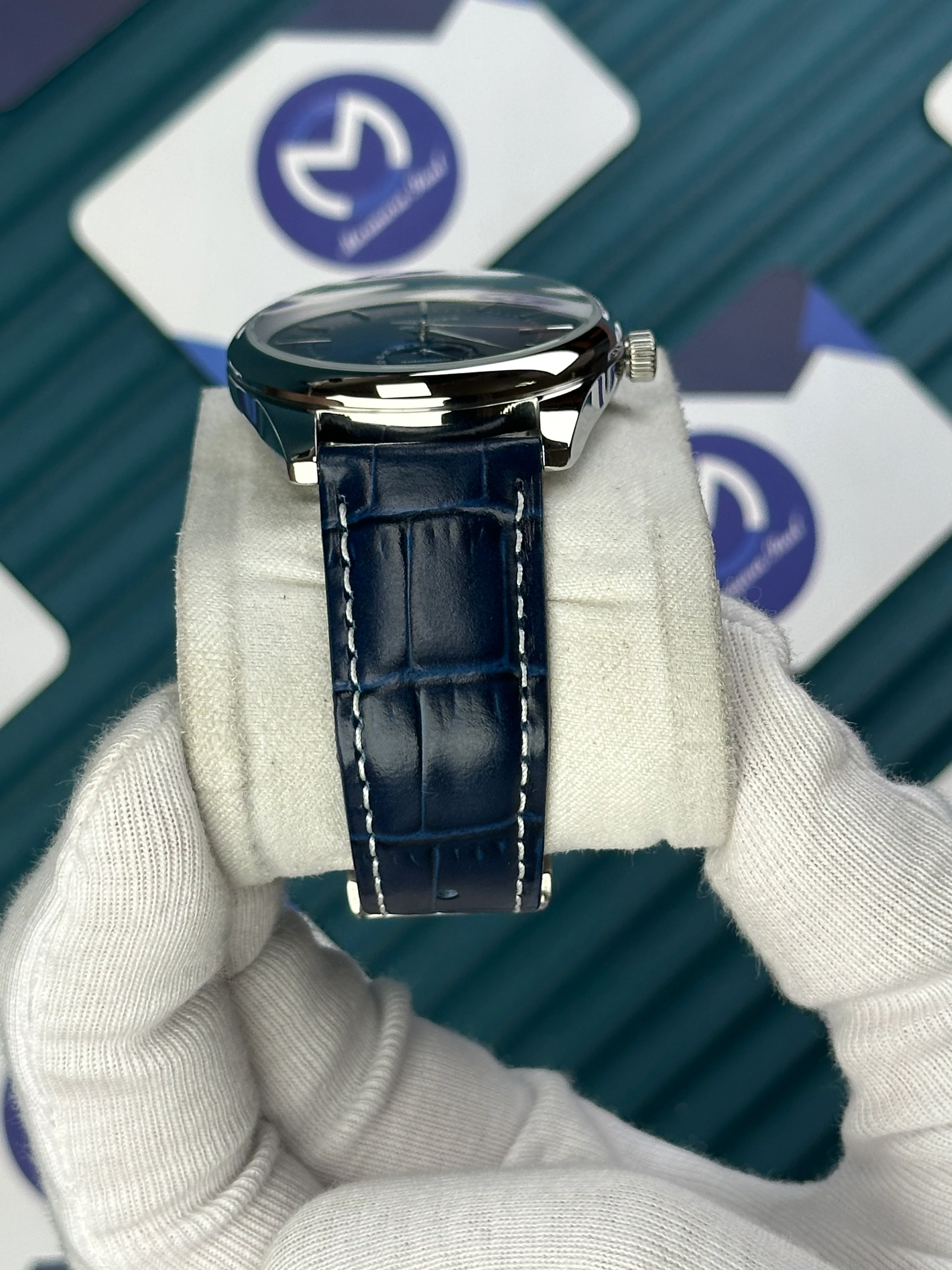 LONGINES CONQUEST FLAGSHIP HERITAGE MOONPHASE BLUE 