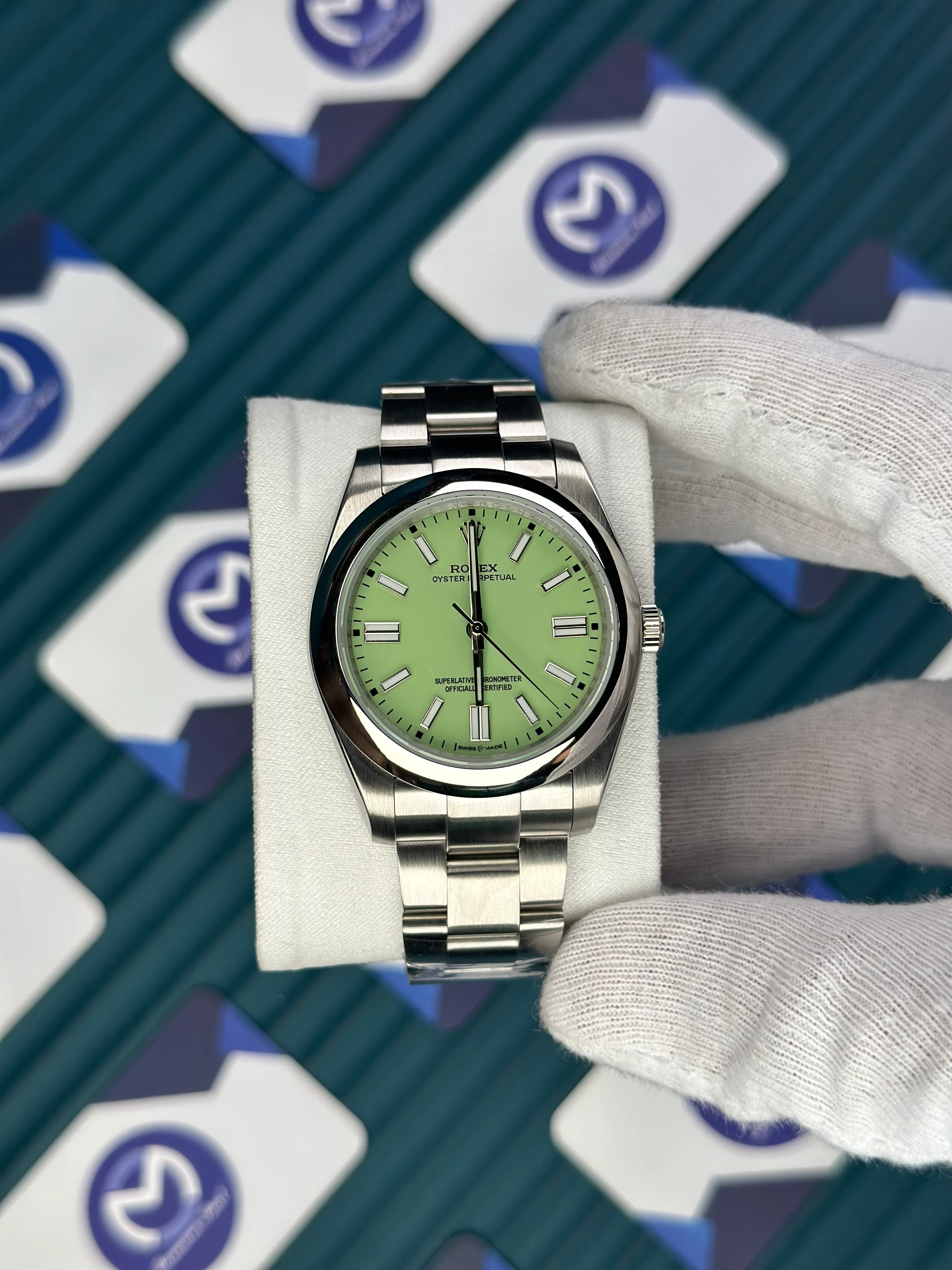 ROLEX OYSTER PERPETUAL PISTACHIO 